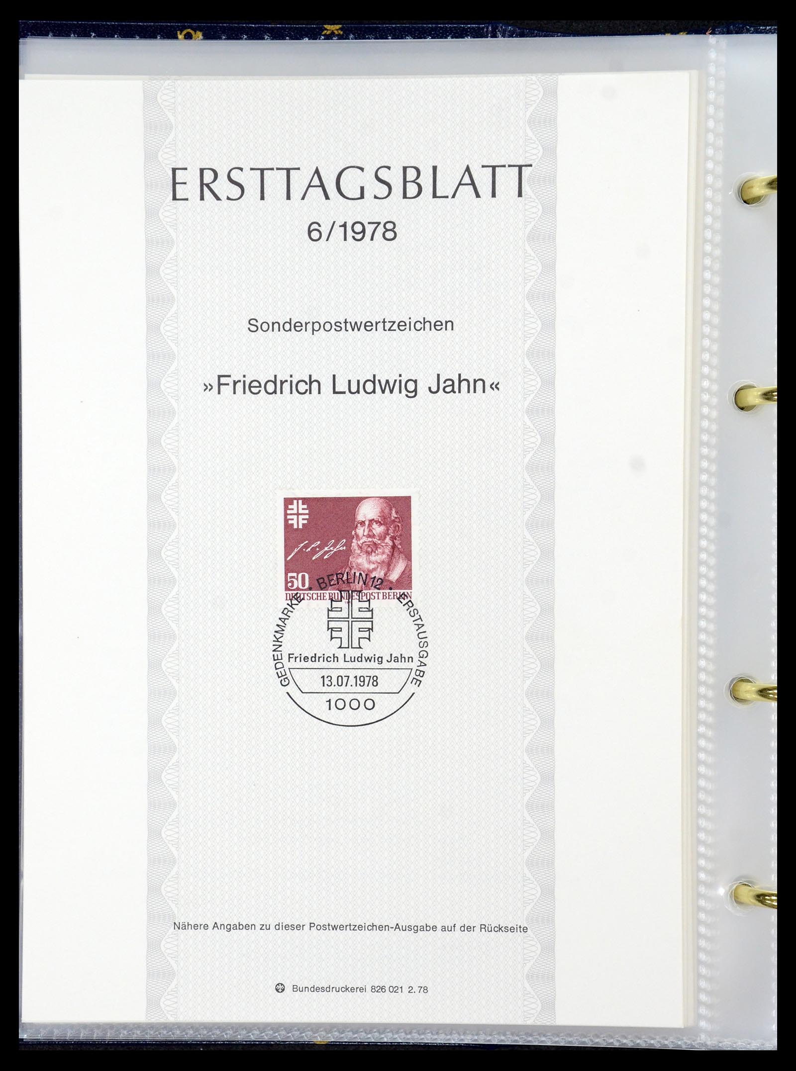 35492 044 - Stamp Collection 35492 Bundespost first day sheets 1975-2016!