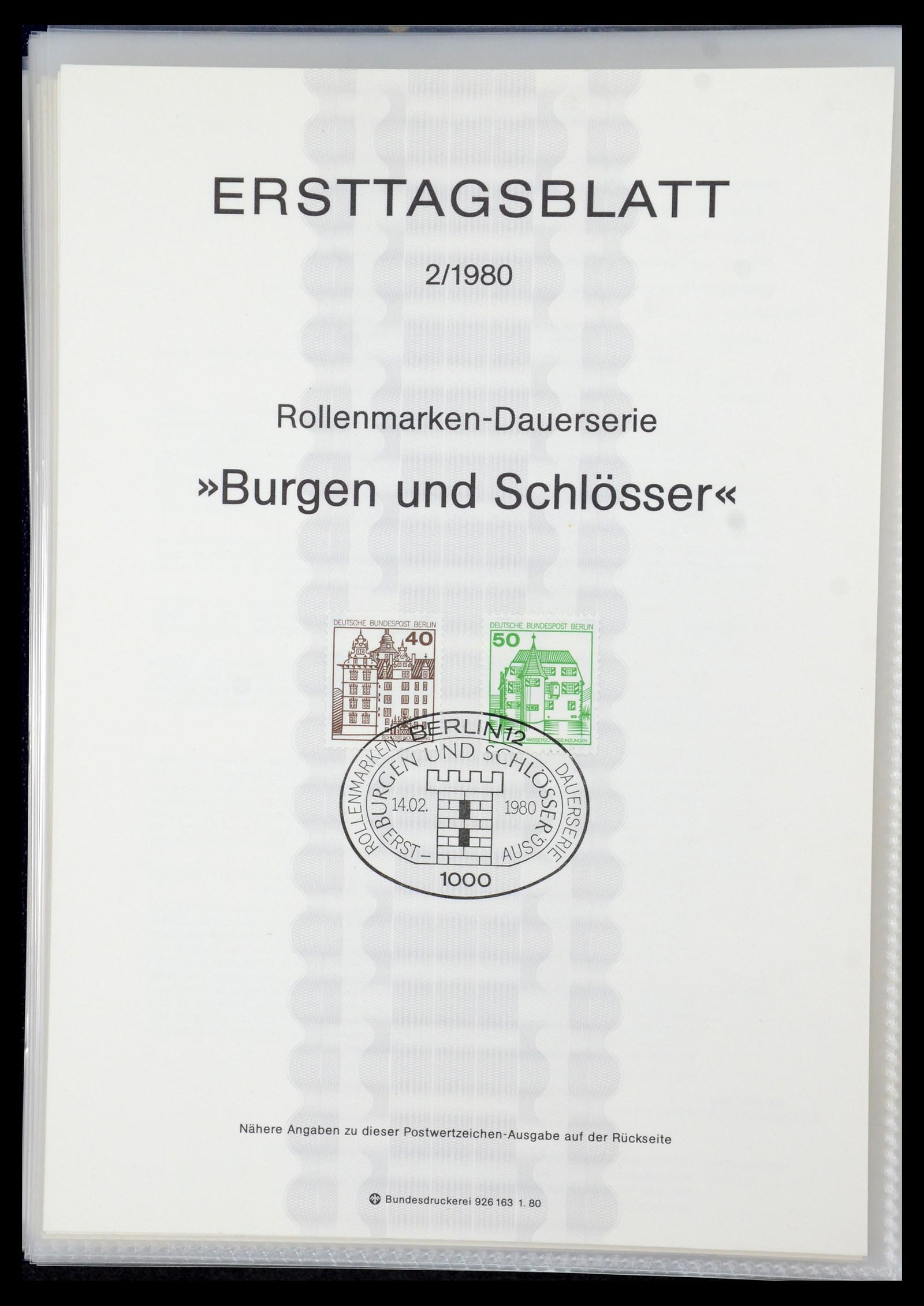 35492 071 - Stamp Collection 35492 Bundespost first day sheets 1975-2016!