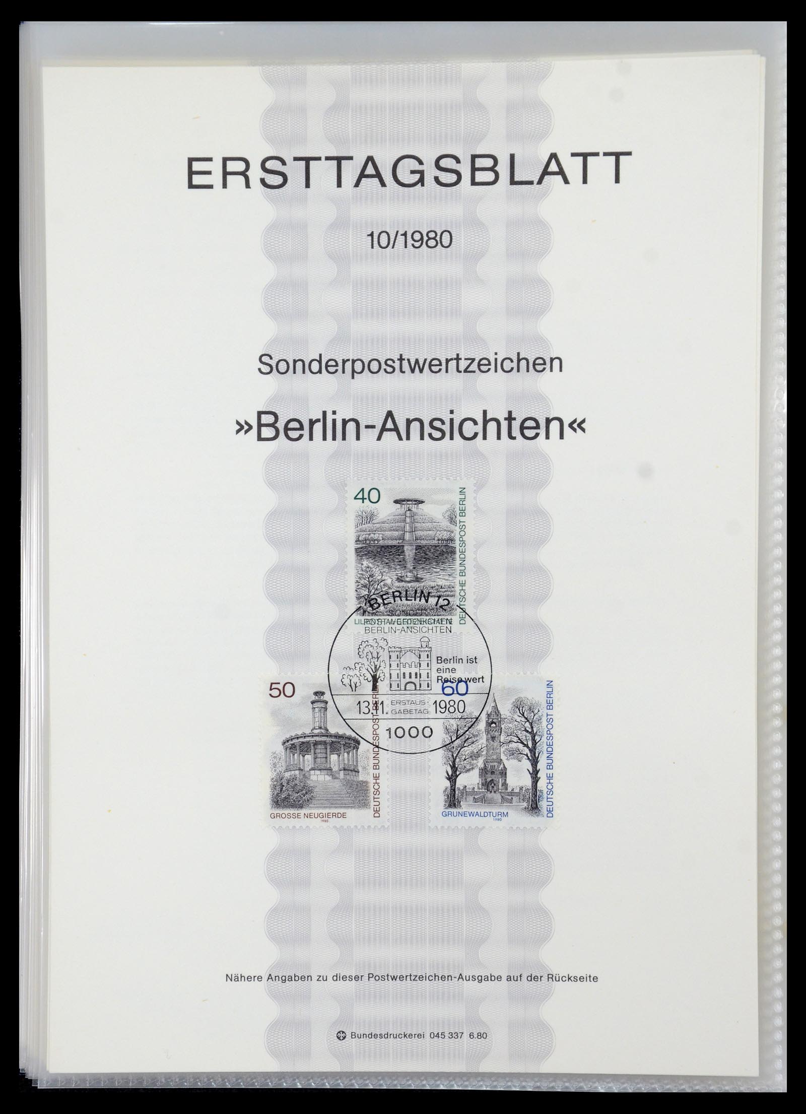 35492 079 - Stamp Collection 35492 Bundespost first day sheets 1975-2016!