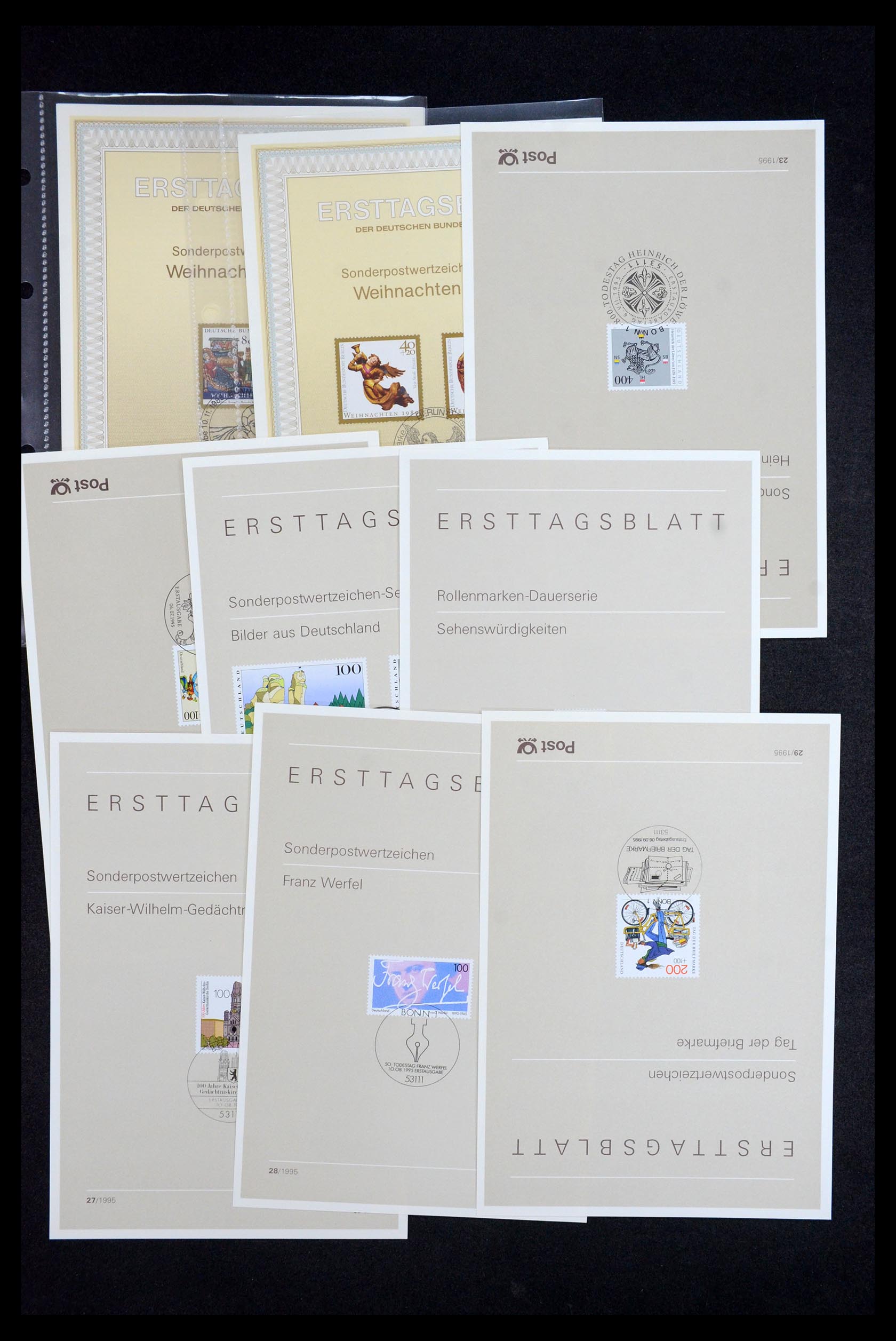 35492 223 - Stamp Collection 35492 Bundespost first day sheets 1975-2016!