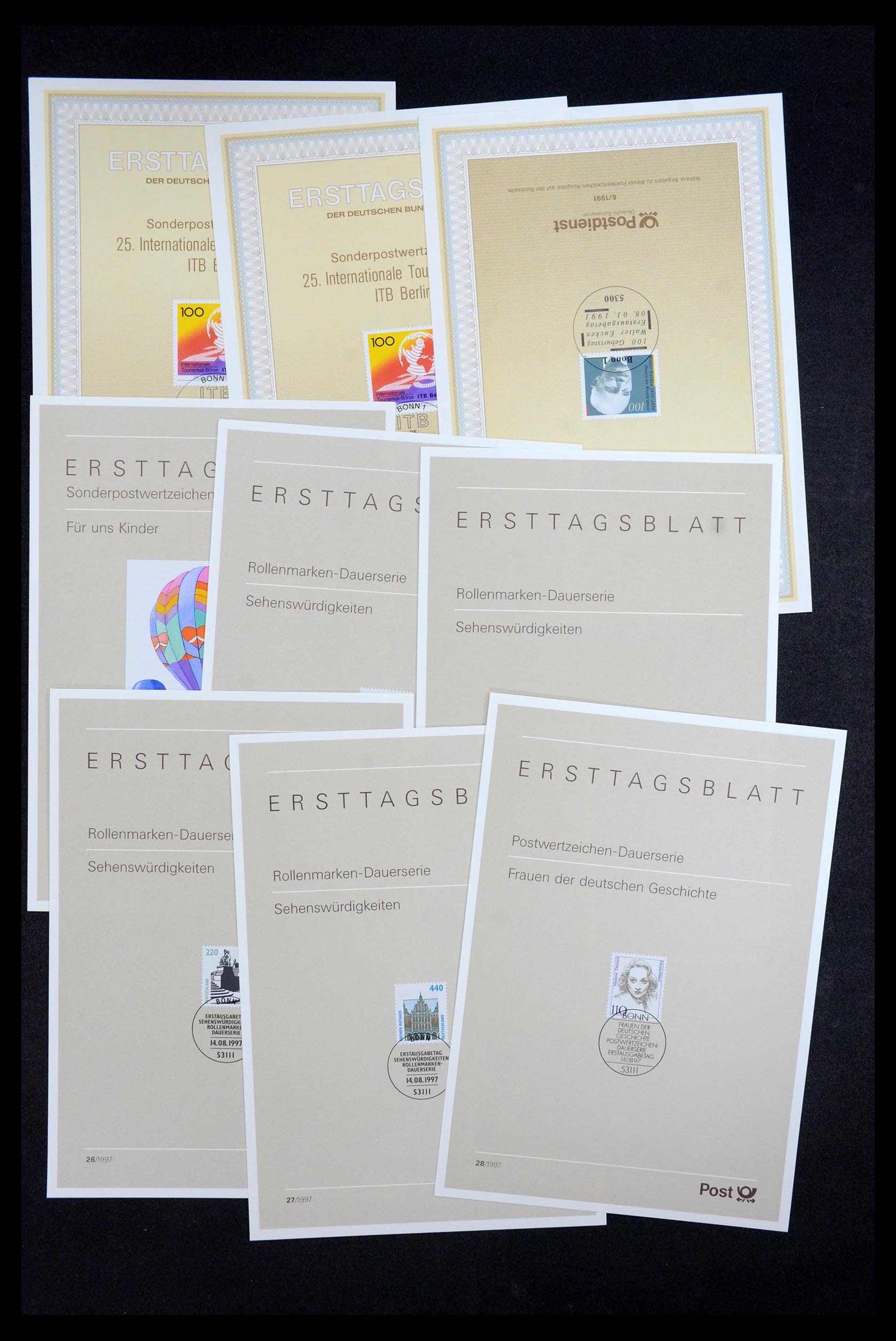 35492 227 - Stamp Collection 35492 Bundespost first day sheets 1975-2016!