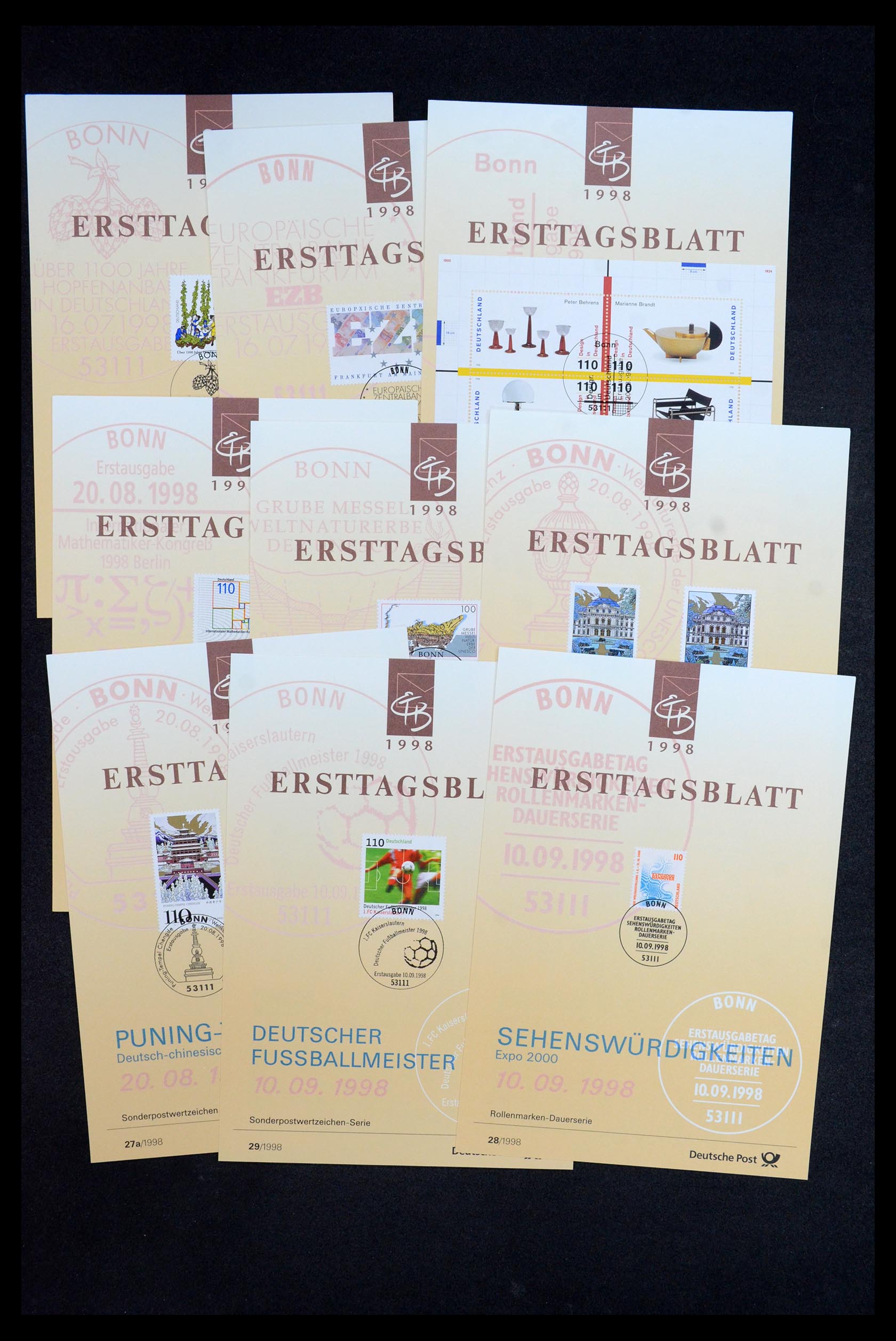 35492 229 - Stamp Collection 35492 Bundespost first day sheets 1975-2016!
