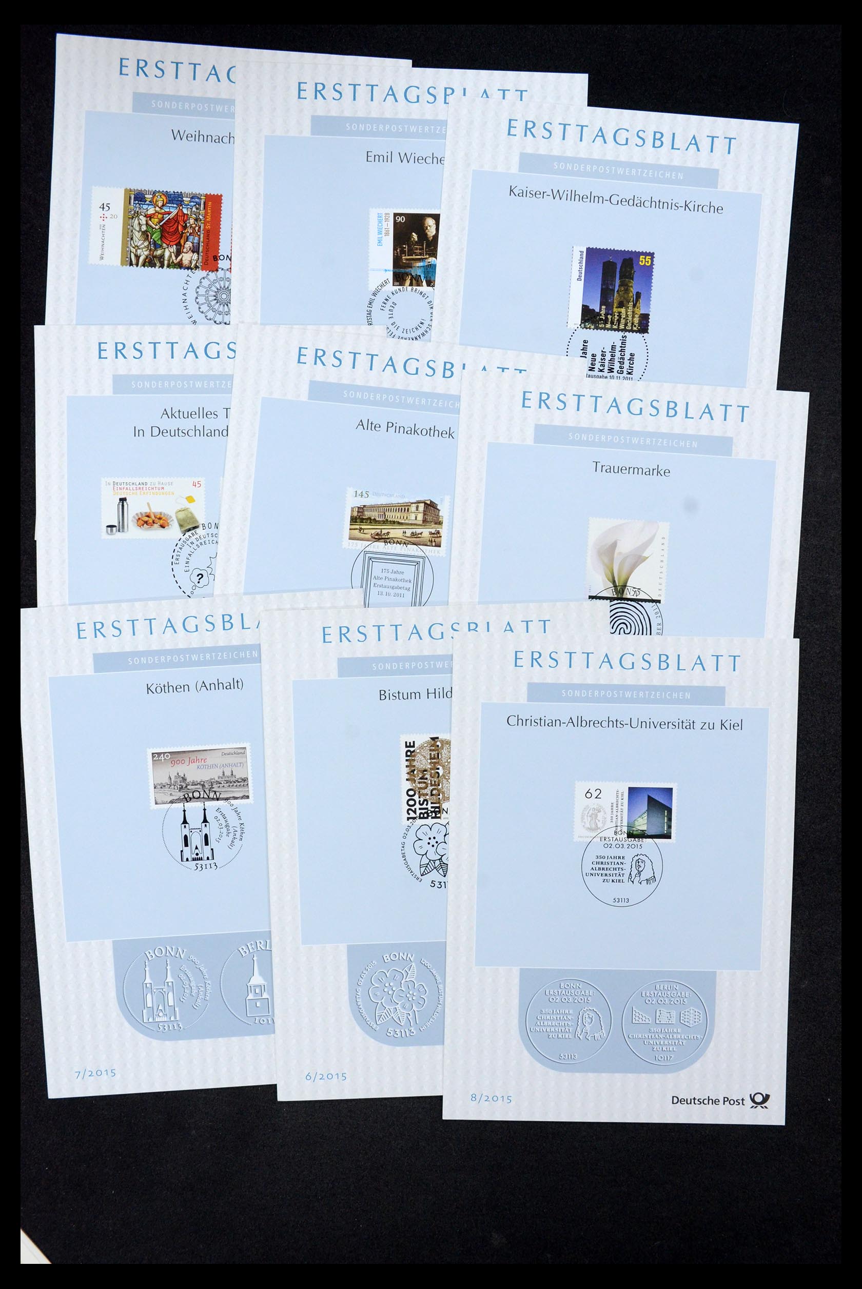 35492 242 - Stamp Collection 35492 Bundespost first day sheets 1975-2016!