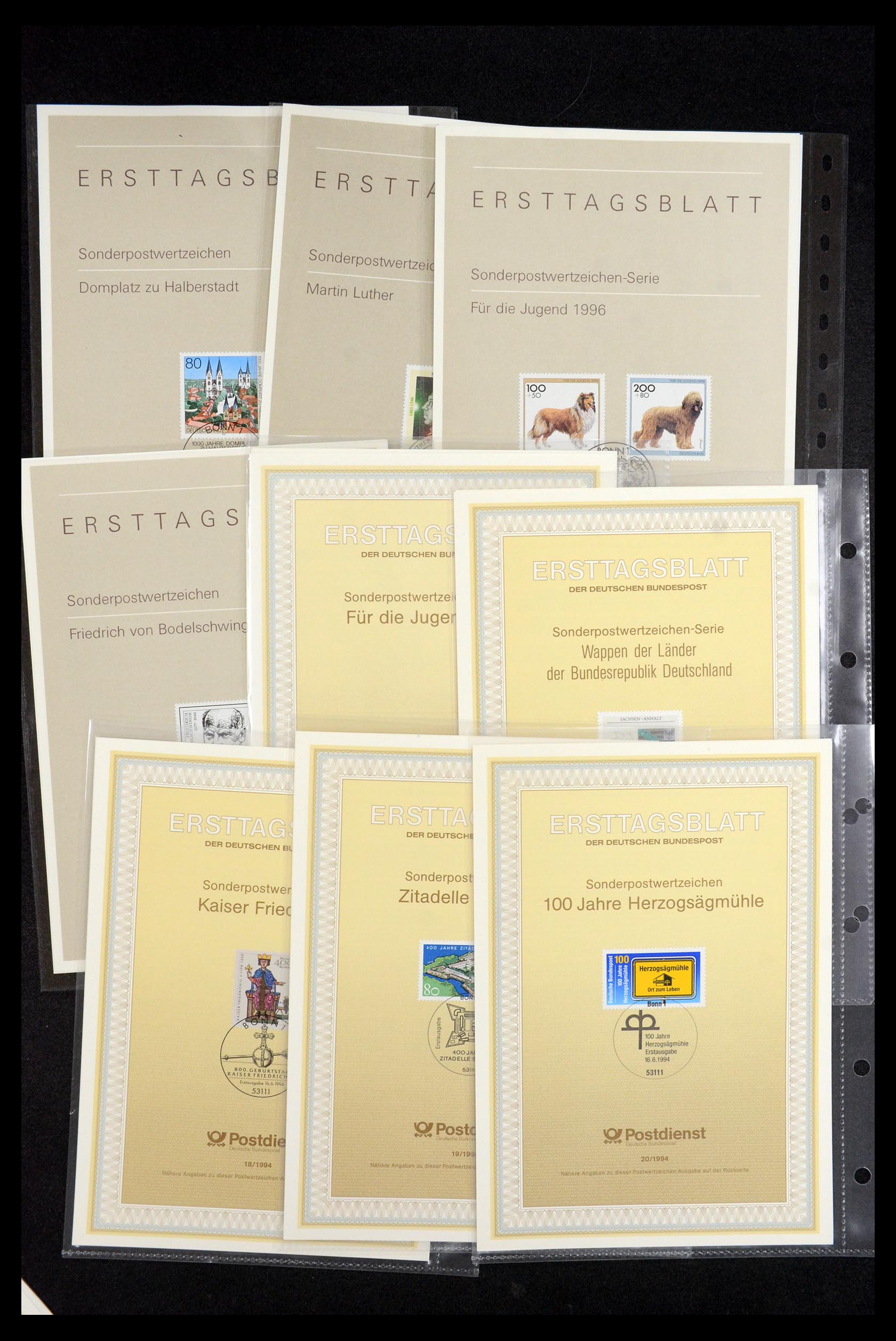 35492 249 - Stamp Collection 35492 Bundespost first day sheets 1975-2016!