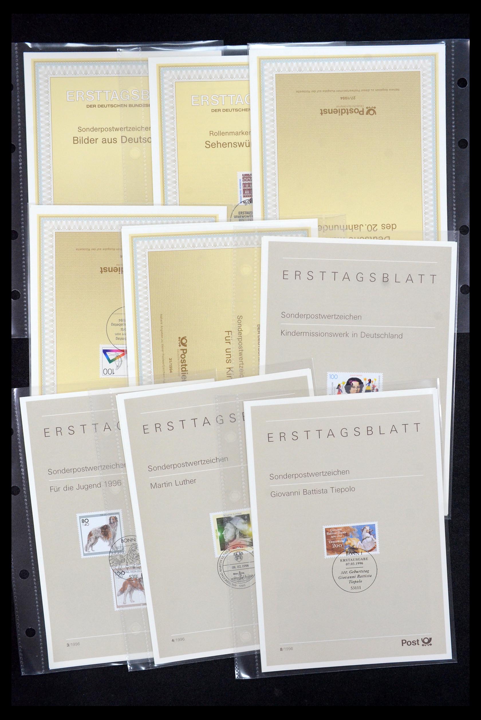 35492 256 - Stamp Collection 35492 Bundespost first day sheets 1975-2016!