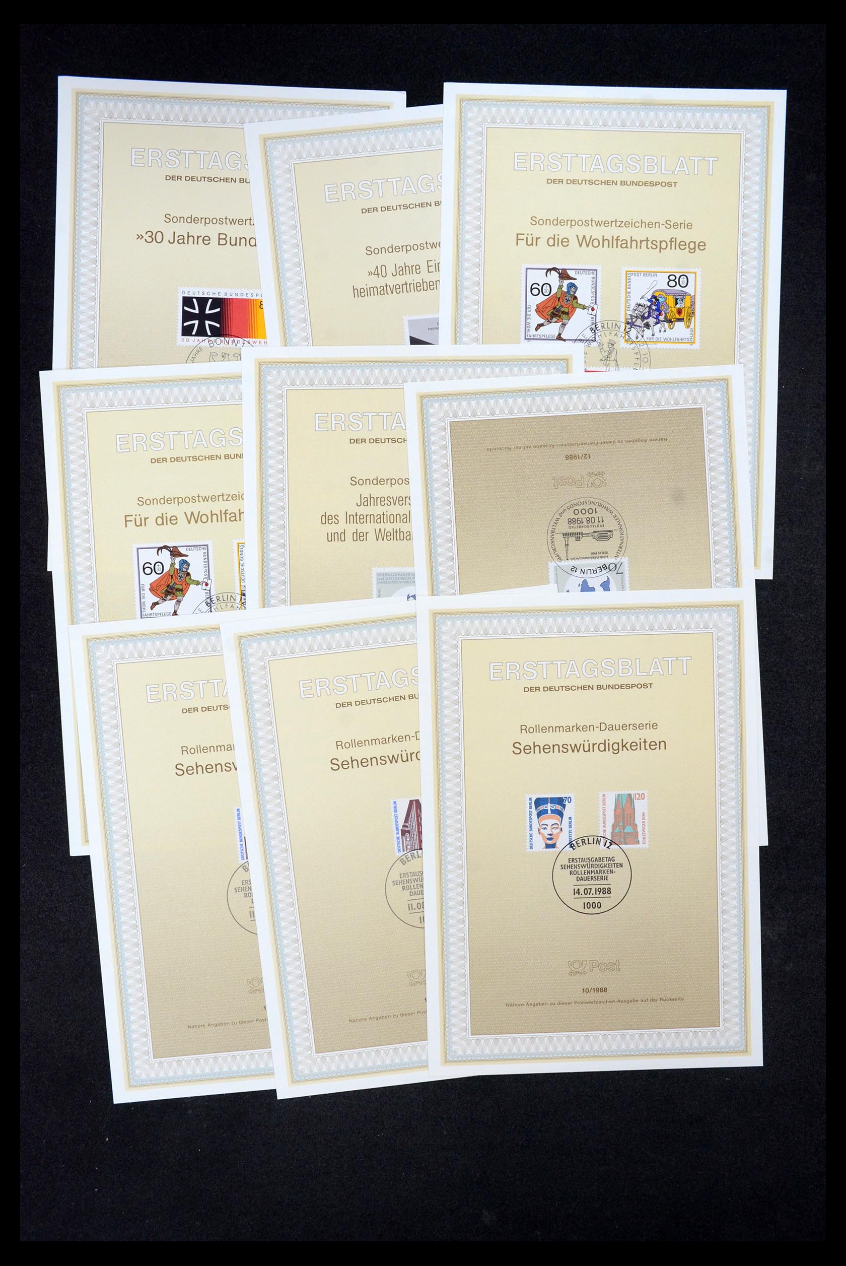 35492 258 - Stamp Collection 35492 Bundespost first day sheets 1975-2016!