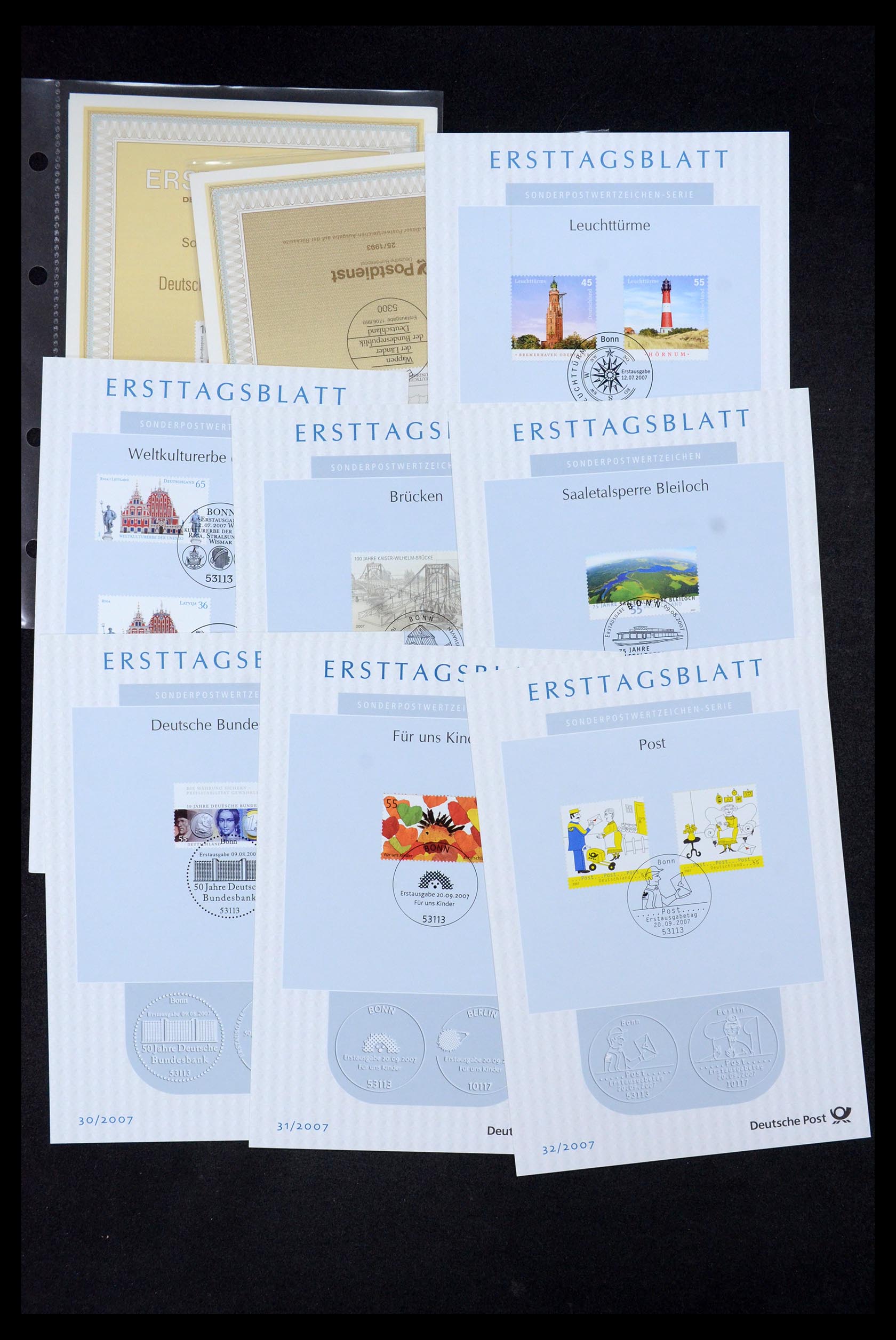 35492 259 - Stamp Collection 35492 Bundespost first day sheets 1975-2016!