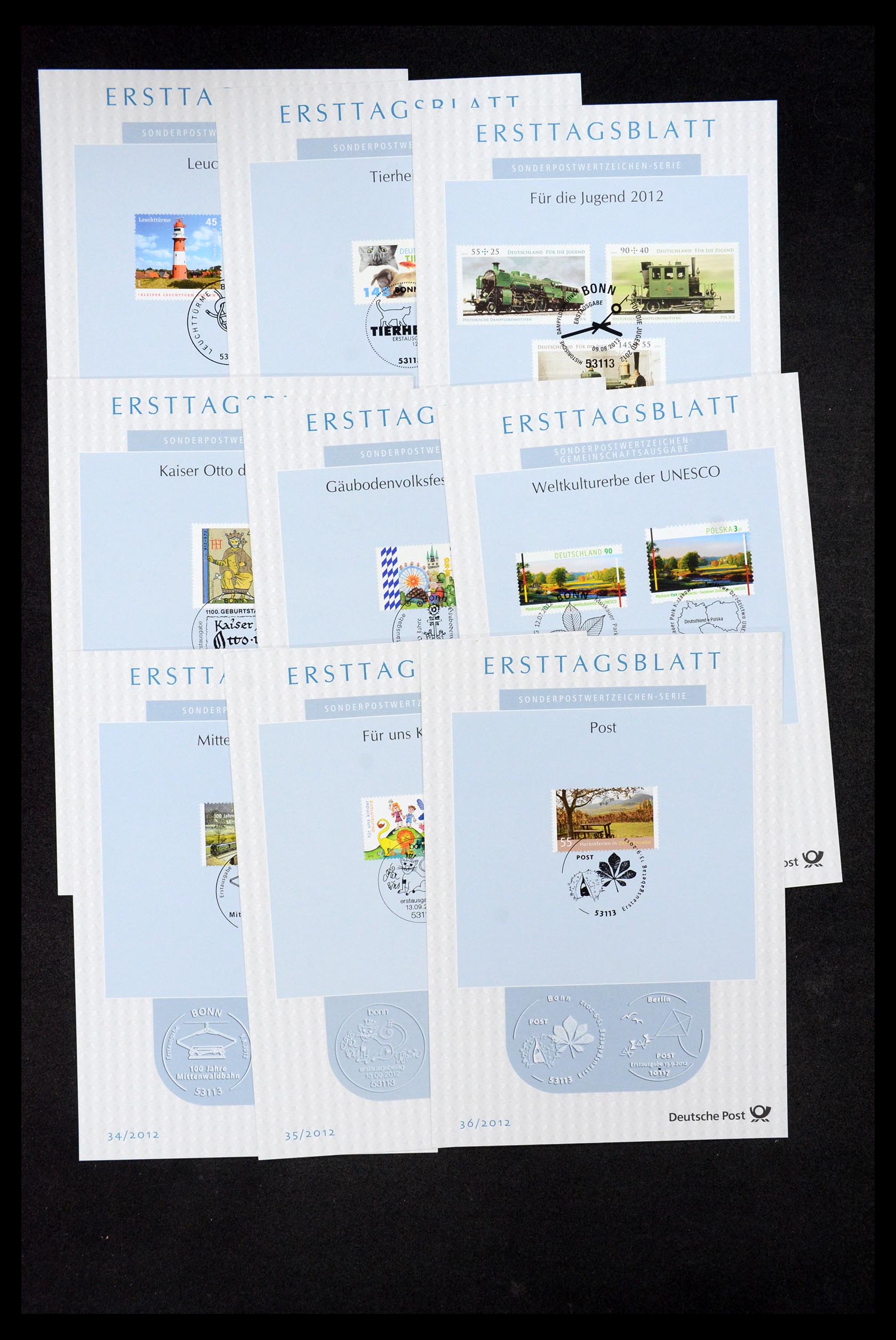 35492 263 - Stamp Collection 35492 Bundespost first day sheets 1975-2016!