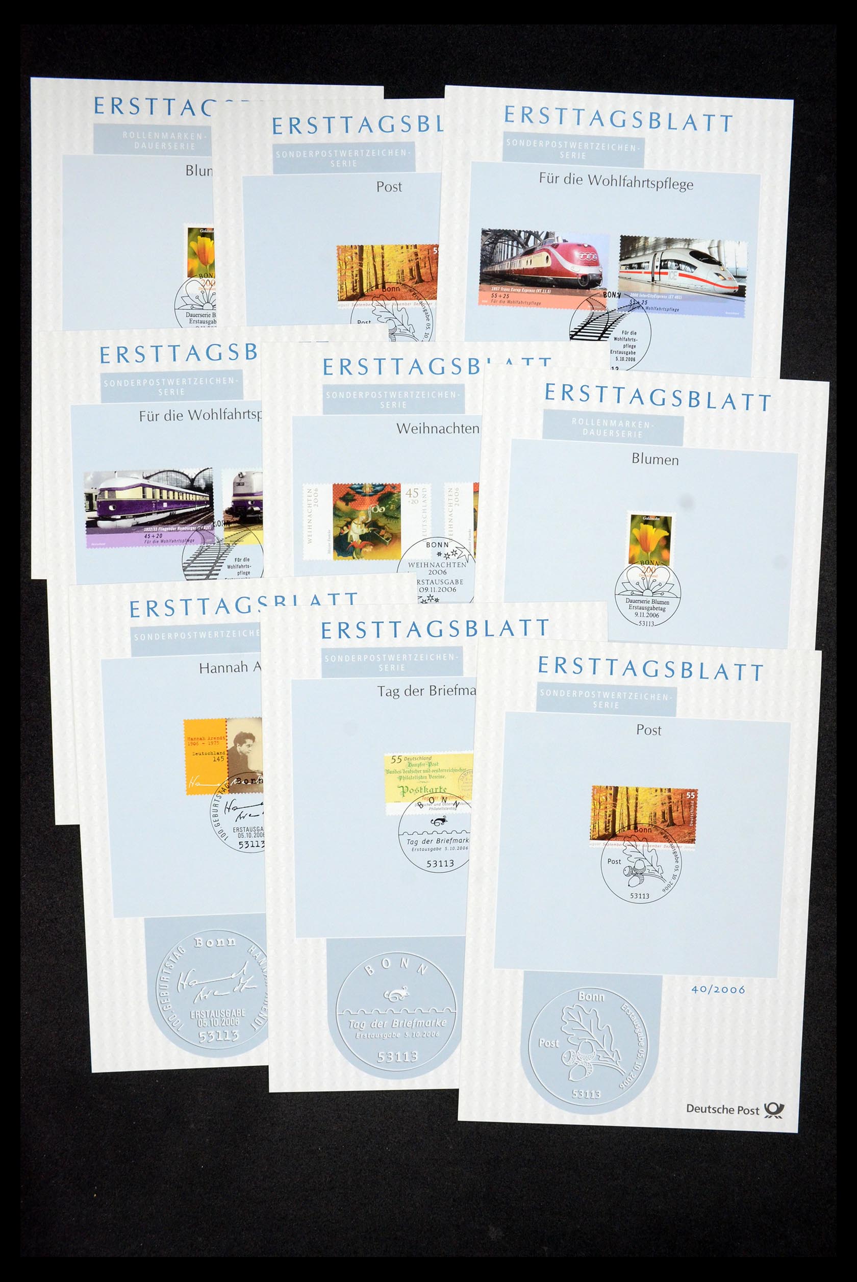 35492 267 - Stamp Collection 35492 Bundespost first day sheets 1975-2016!