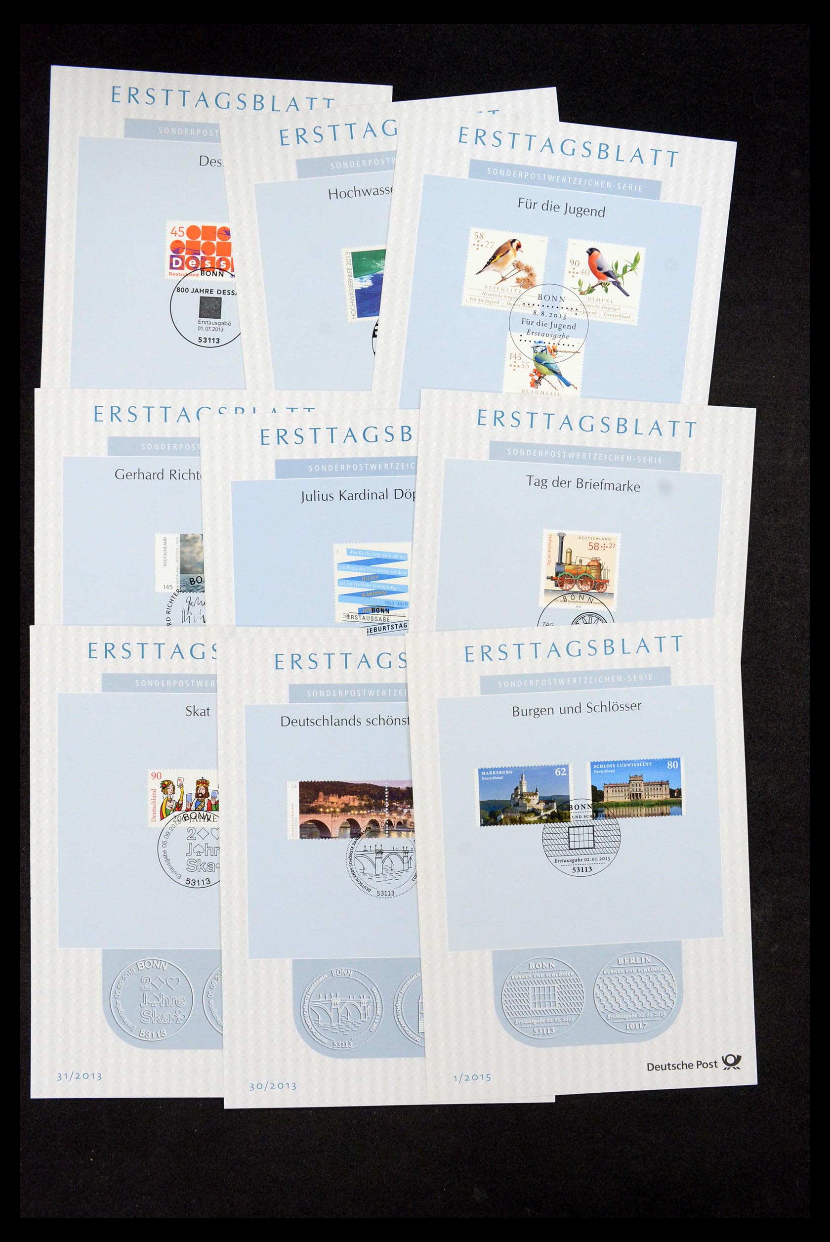 35492 270 - Stamp Collection 35492 Bundespost first day sheets 1975-2016!