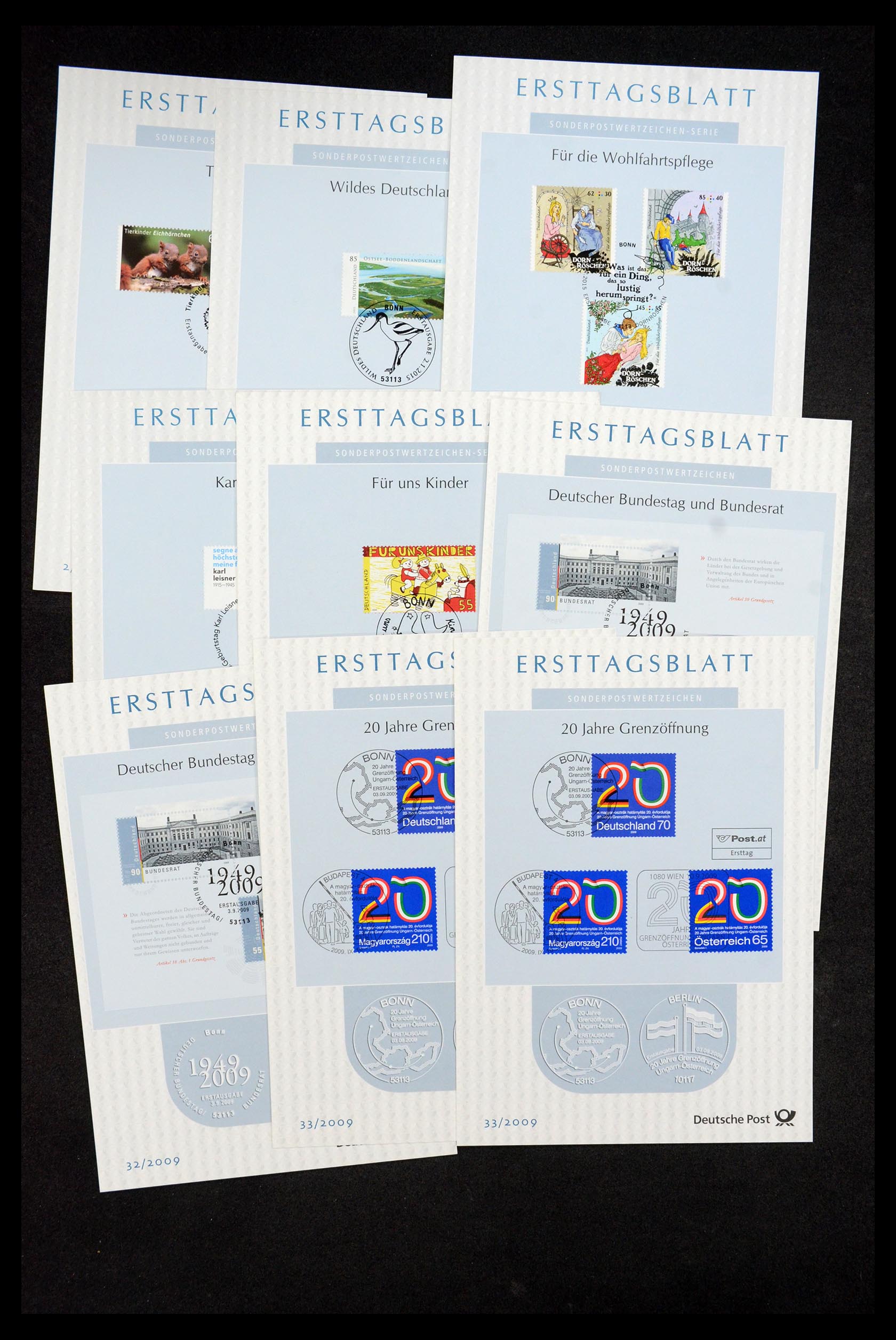 35492 271 - Stamp Collection 35492 Bundespost first day sheets 1975-2016!
