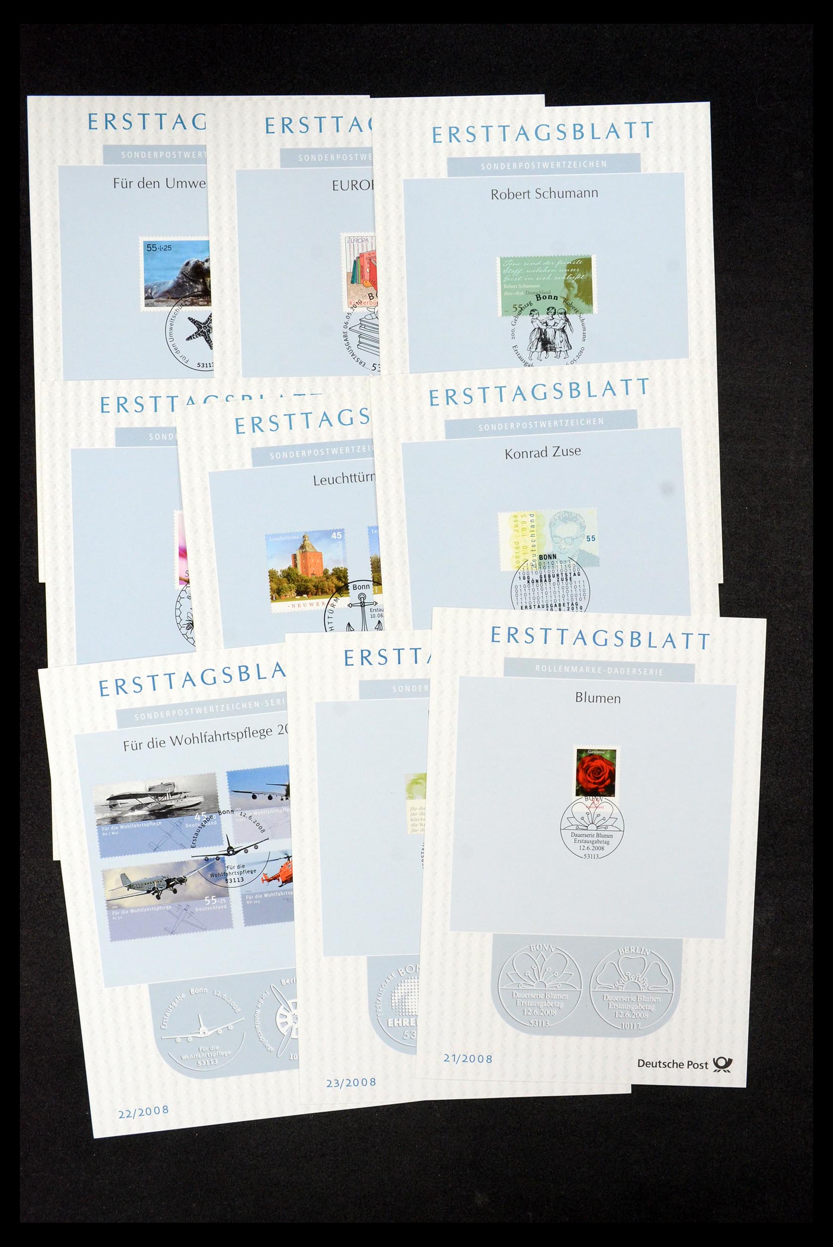 35492 274 - Stamp Collection 35492 Bundespost first day sheets 1975-2016!