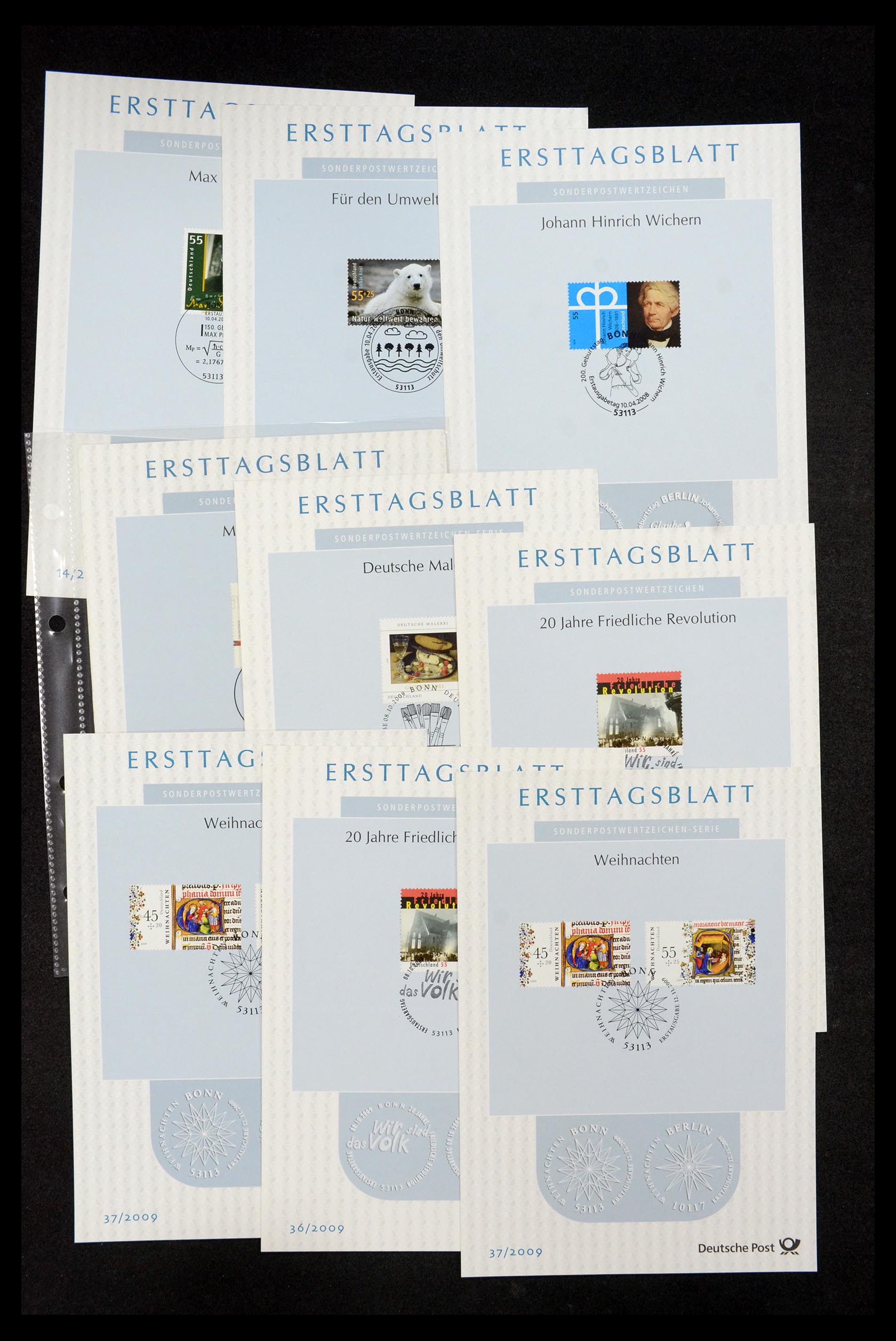 35492 277 - Stamp Collection 35492 Bundespost first day sheets 1975-2016!