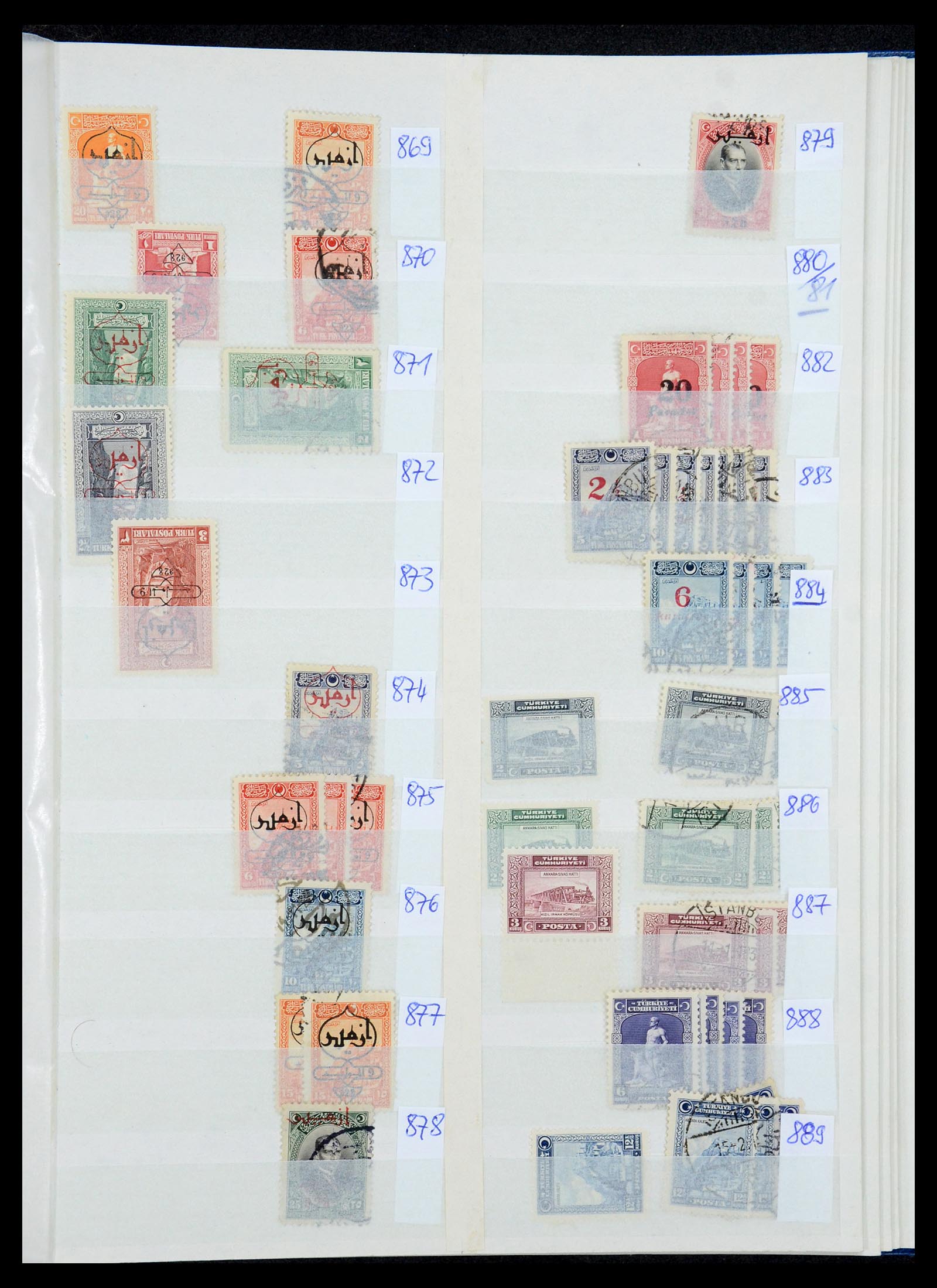 35493 039 - Postzegelverzameling 35493 Turkije 1863-1988.