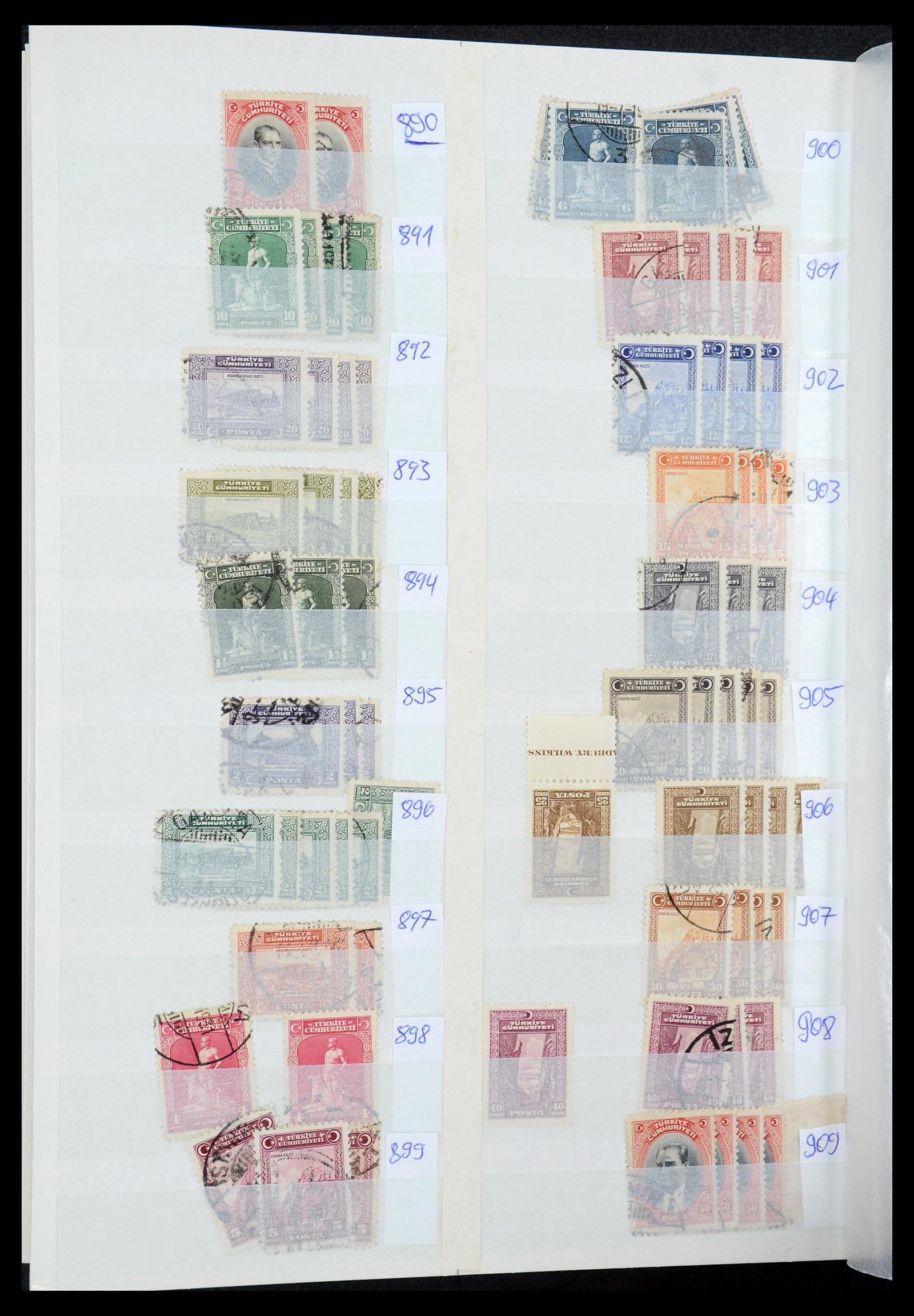 35493 040 - Postzegelverzameling 35493 Turkije 1863-1988.