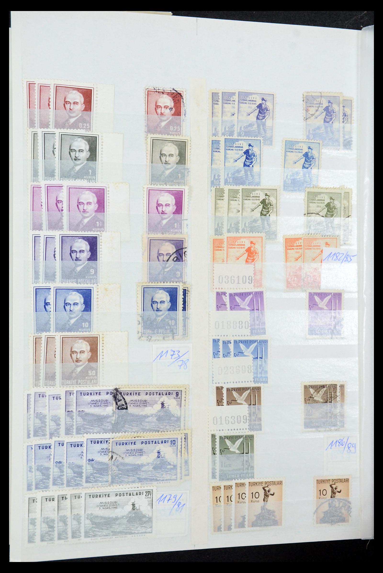 35493 052 - Postzegelverzameling 35493 Turkije 1863-1988.