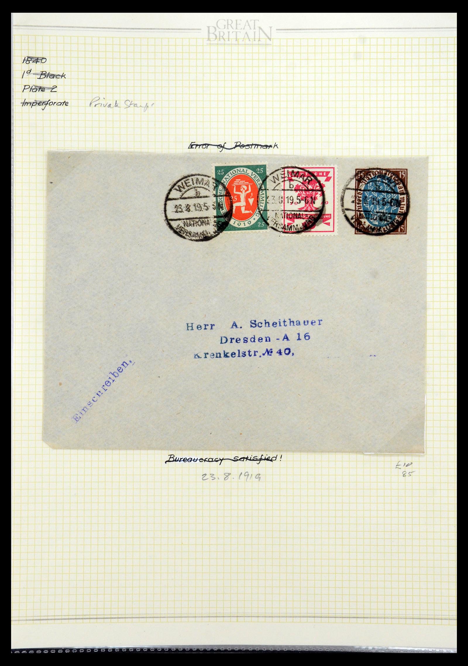 35496 002 - Postzegelverzameling 35496 Duitse inflatie brieven 1919-1923.