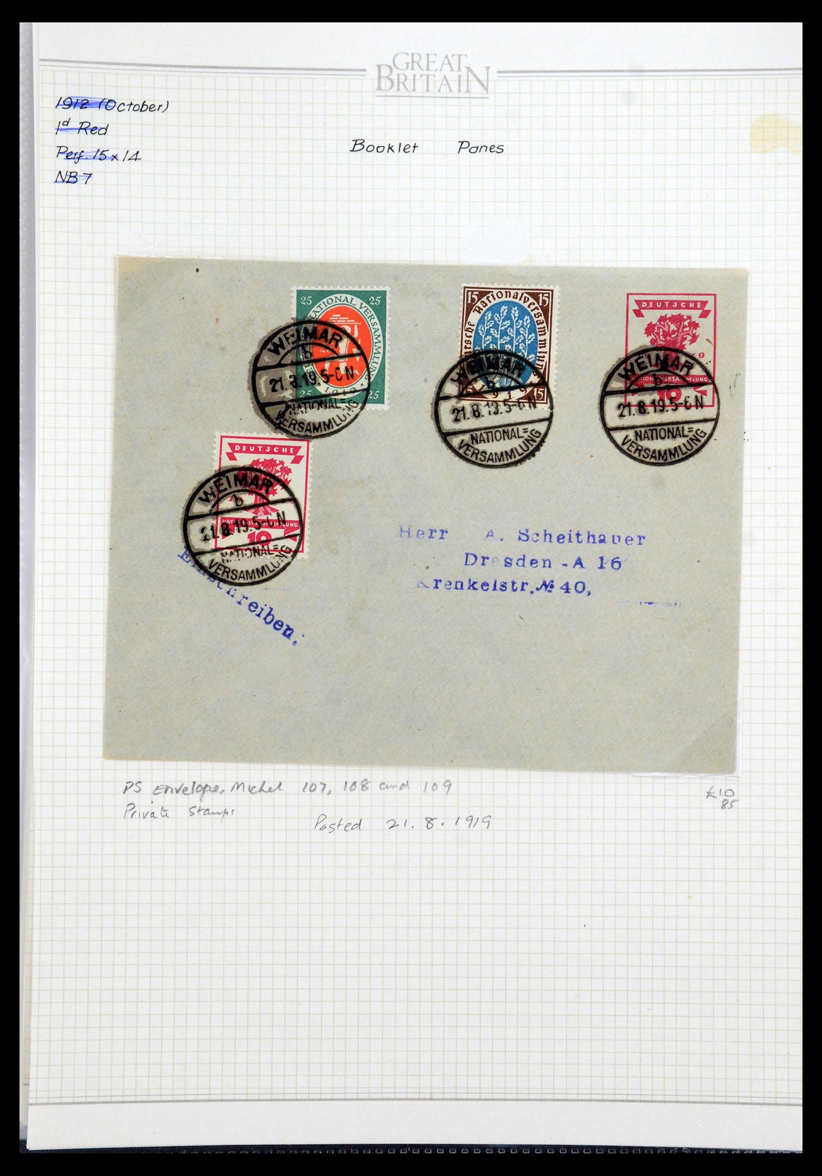 35496 006 - Postzegelverzameling 35496 Duitse inflatie brieven 1919-1923.