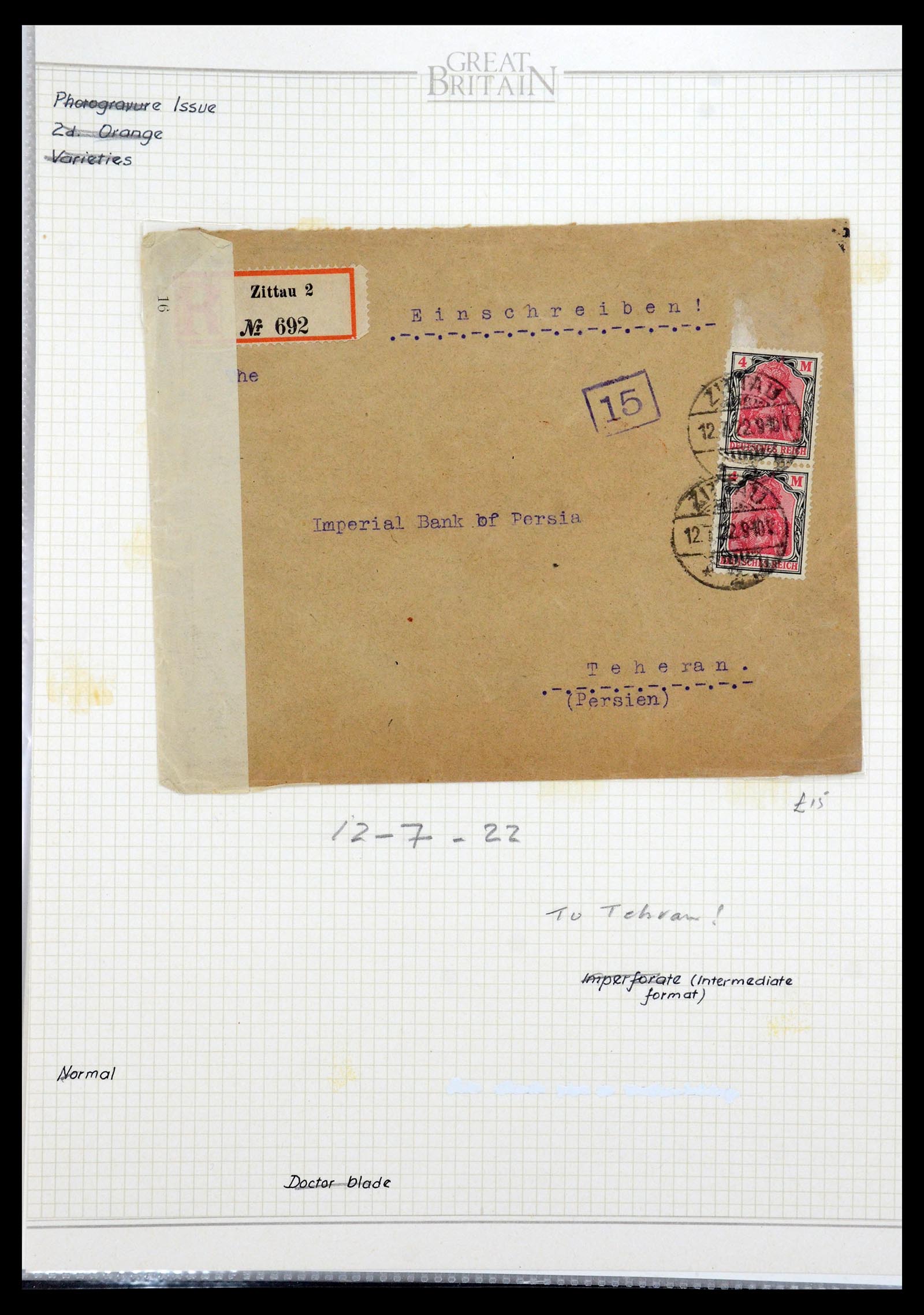 35496 007 - Postzegelverzameling 35496 Duitse inflatie brieven 1919-1923.