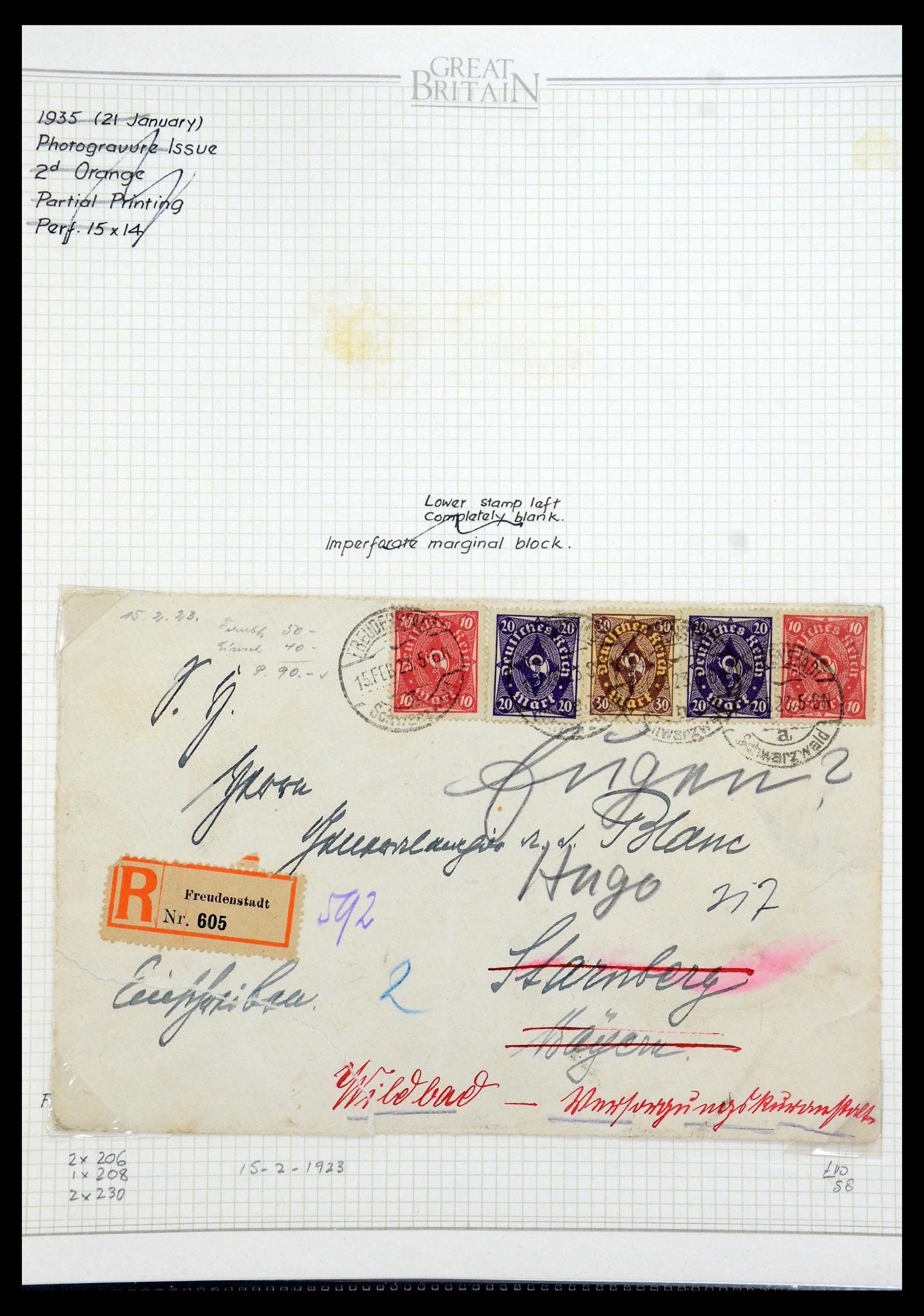 35496 010 - Postzegelverzameling 35496 Duitse inflatie brieven 1919-1923.