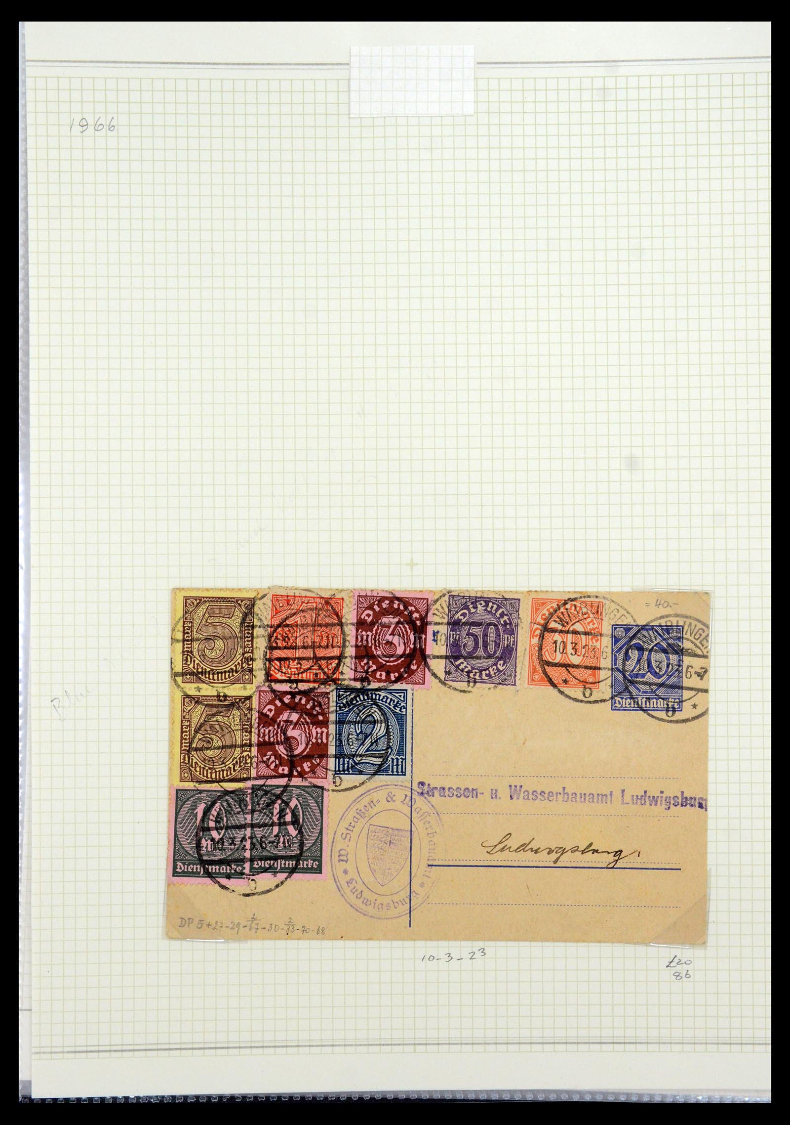 35496 011 - Postzegelverzameling 35496 Duitse inflatie brieven 1919-1923.