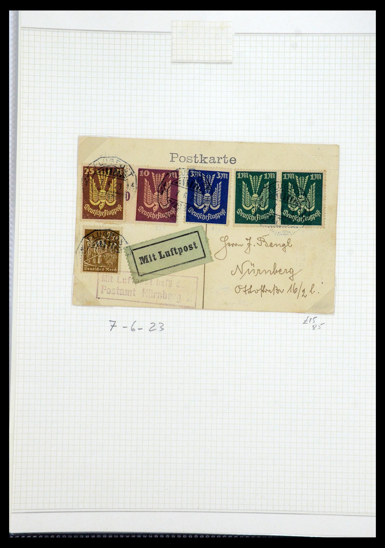 35496 012 - Postzegelverzameling 35496 Duitse inflatie brieven 1919-1923.
