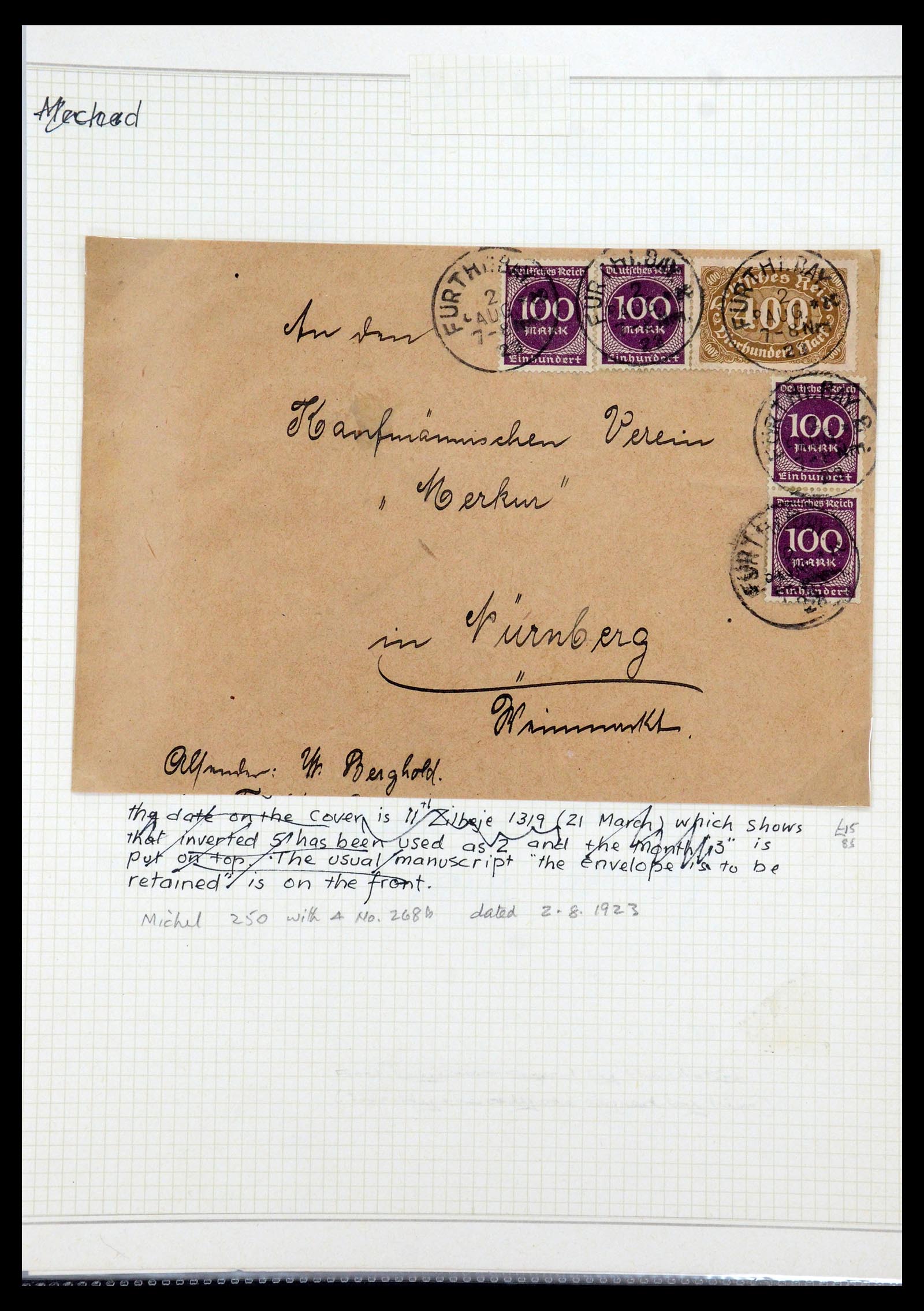 35496 020 - Postzegelverzameling 35496 Duitse inflatie brieven 1919-1923.
