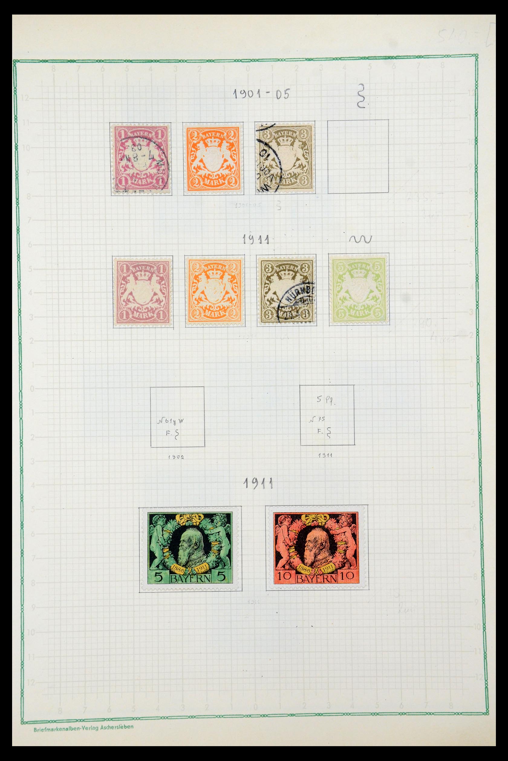 35501 007 - Postzegelverzameling 35501 Beieren 1849-1920.