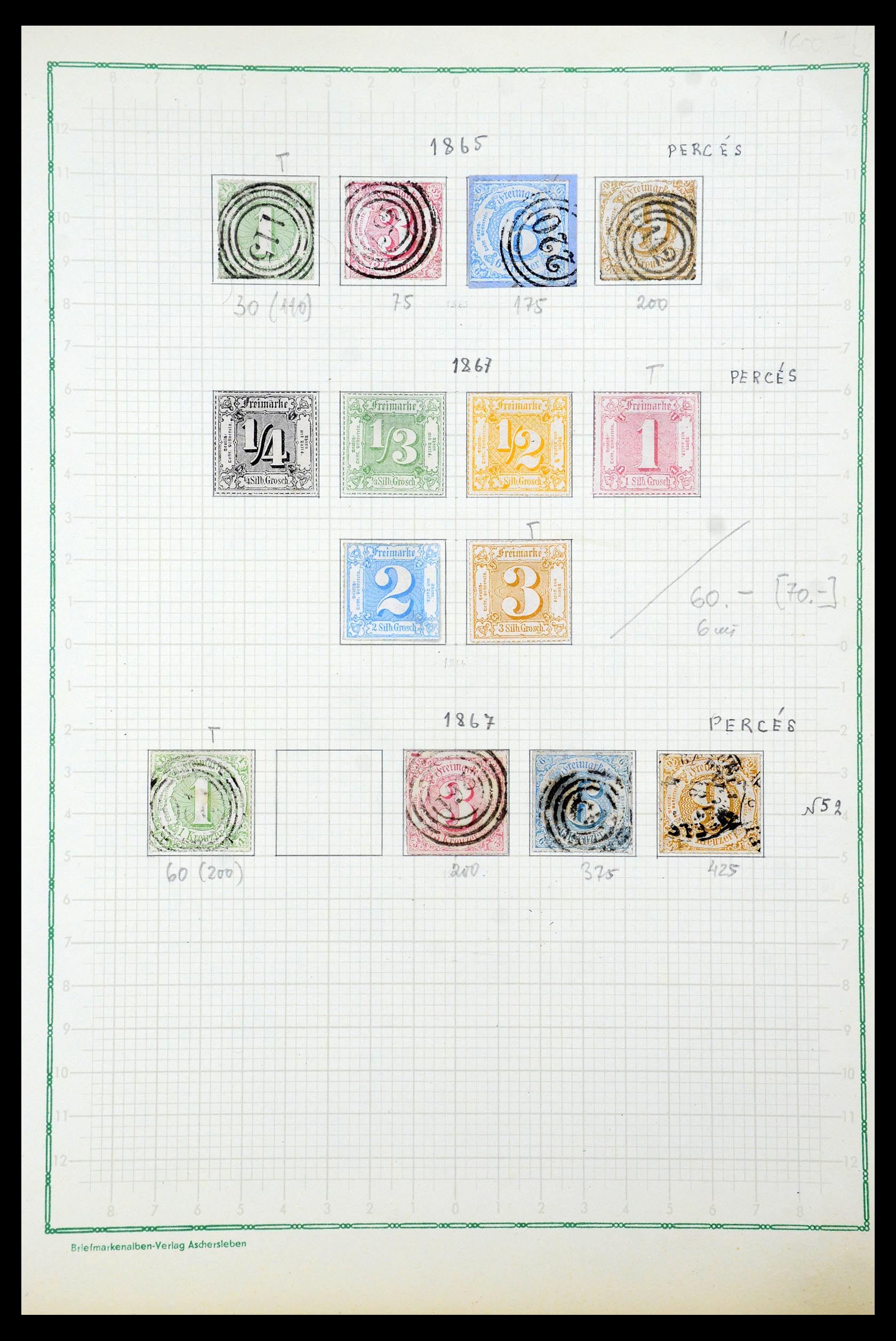 35502 003 - Postzegelverzameling 35502 Thurn & Taxis 1852-1866.