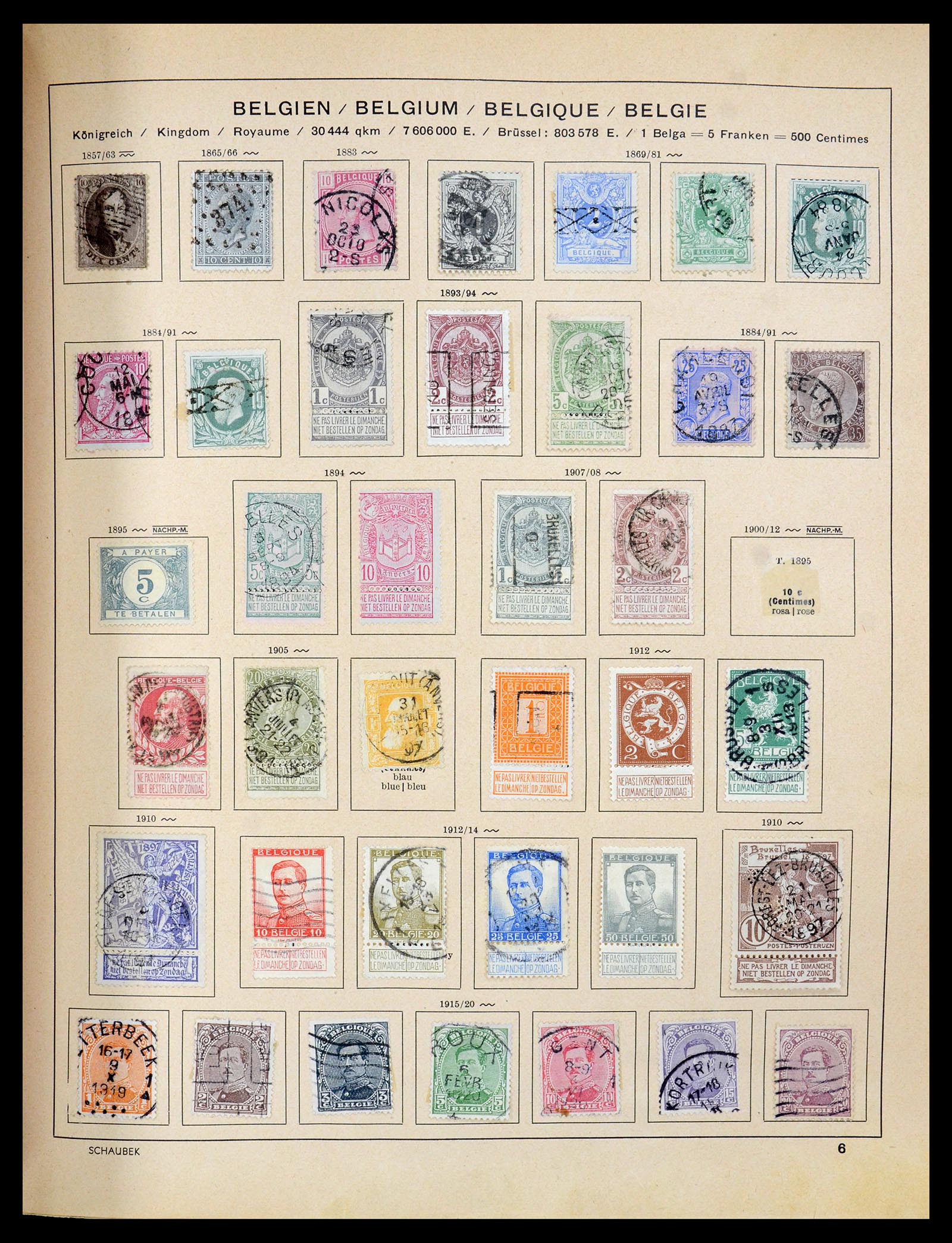 35504 005 - Postzegelverzameling 35504 Wereld 1850-1939.