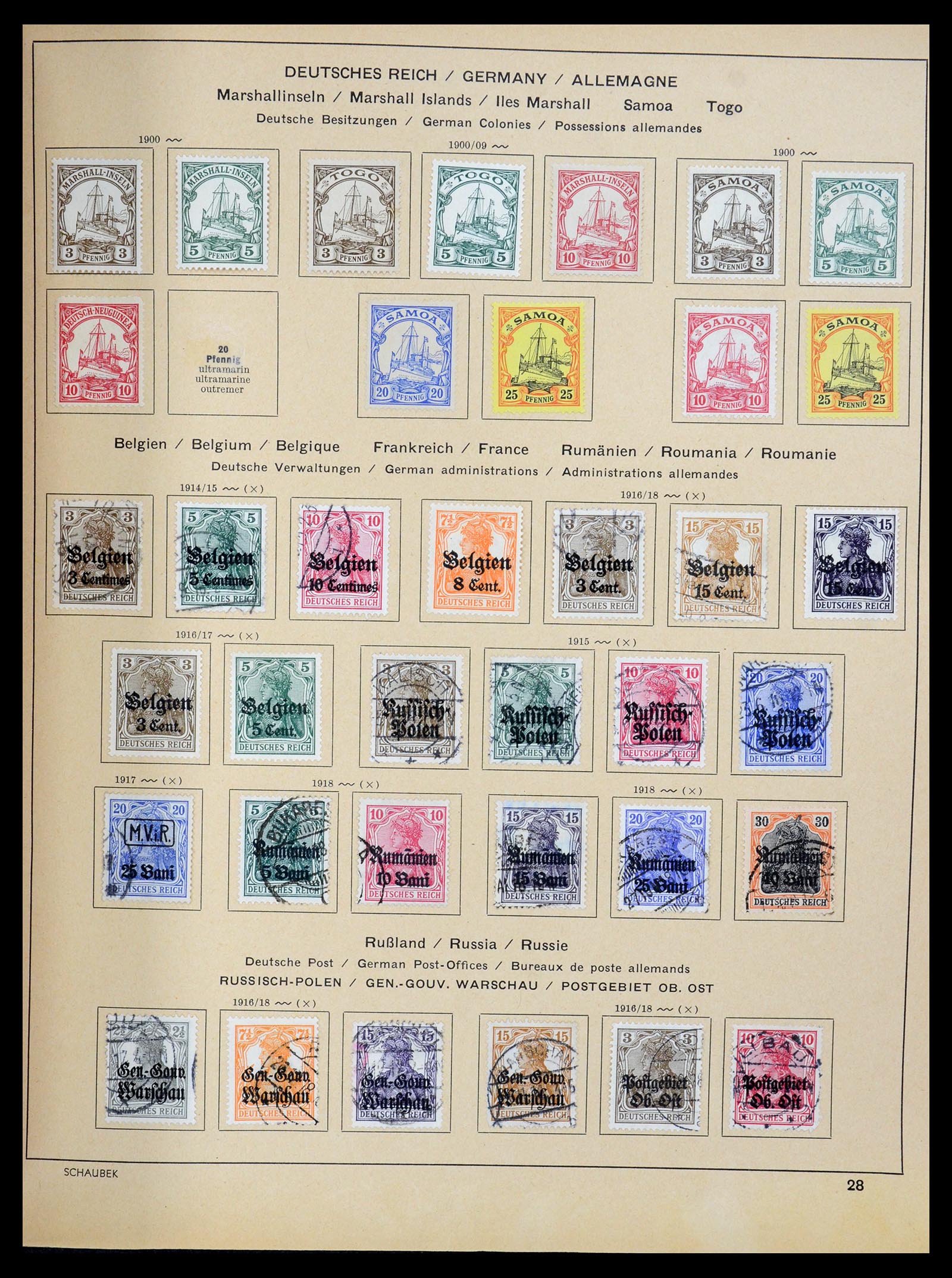 35504 042 - Postzegelverzameling 35504 Wereld 1850-1939.