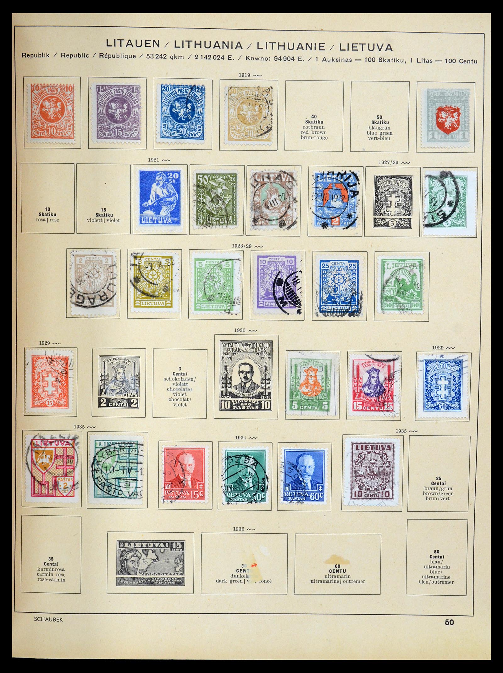 35504 067 - Postzegelverzameling 35504 Wereld 1850-1939.
