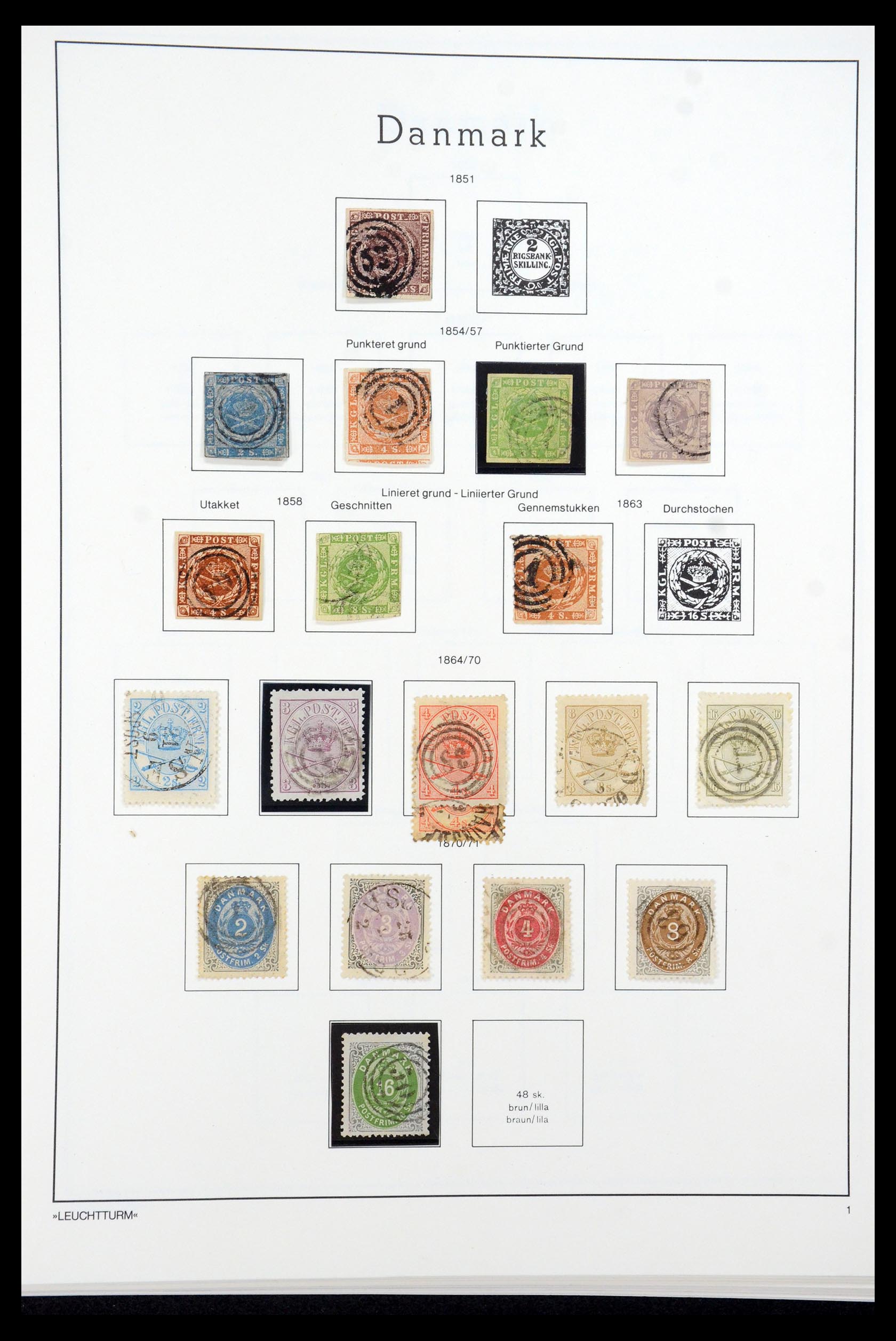 35506 001 - Postzegelverzameling 35506 Denemarken 1851-1997.