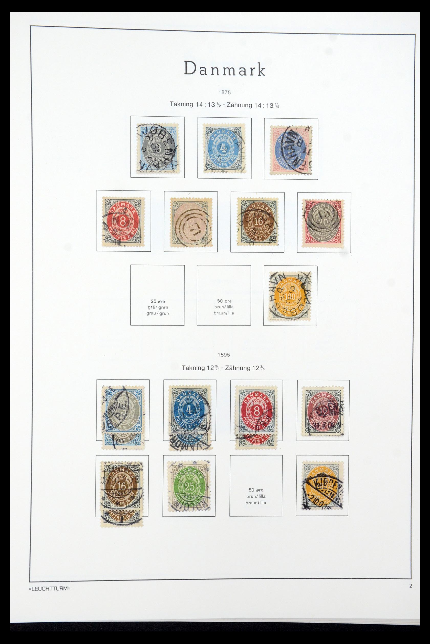 35506 002 - Postzegelverzameling 35506 Denemarken 1851-1997.