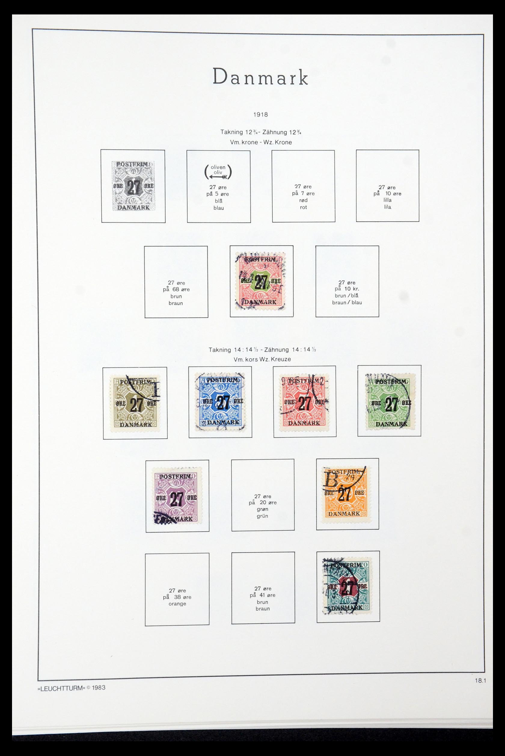 35506 008 - Postzegelverzameling 35506 Denemarken 1851-1997.