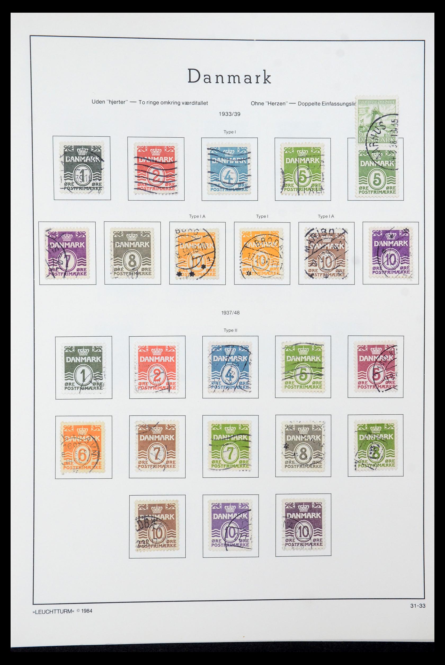 35506 014 - Postzegelverzameling 35506 Denemarken 1851-1997.