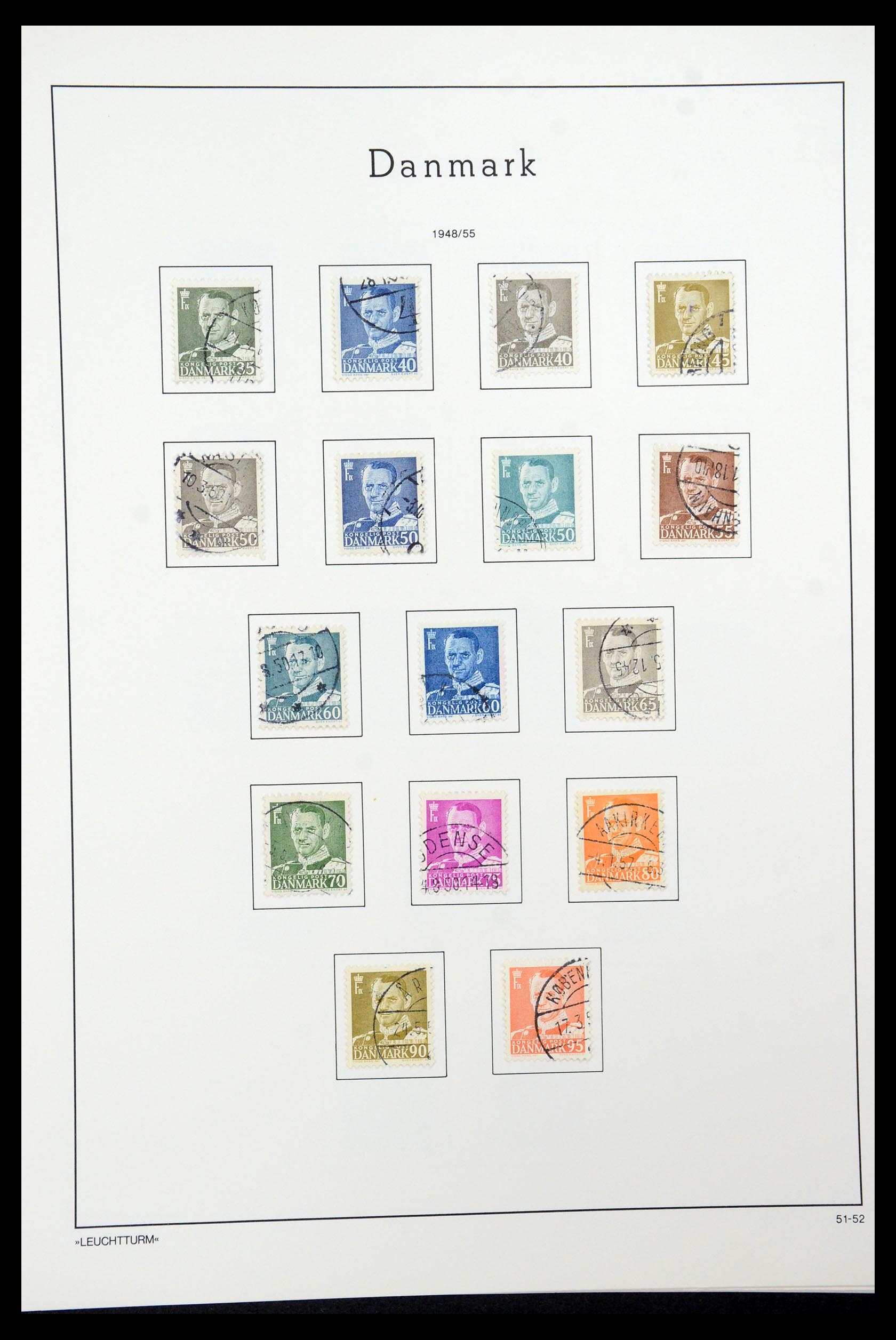 35506 023 - Postzegelverzameling 35506 Denemarken 1851-1997.