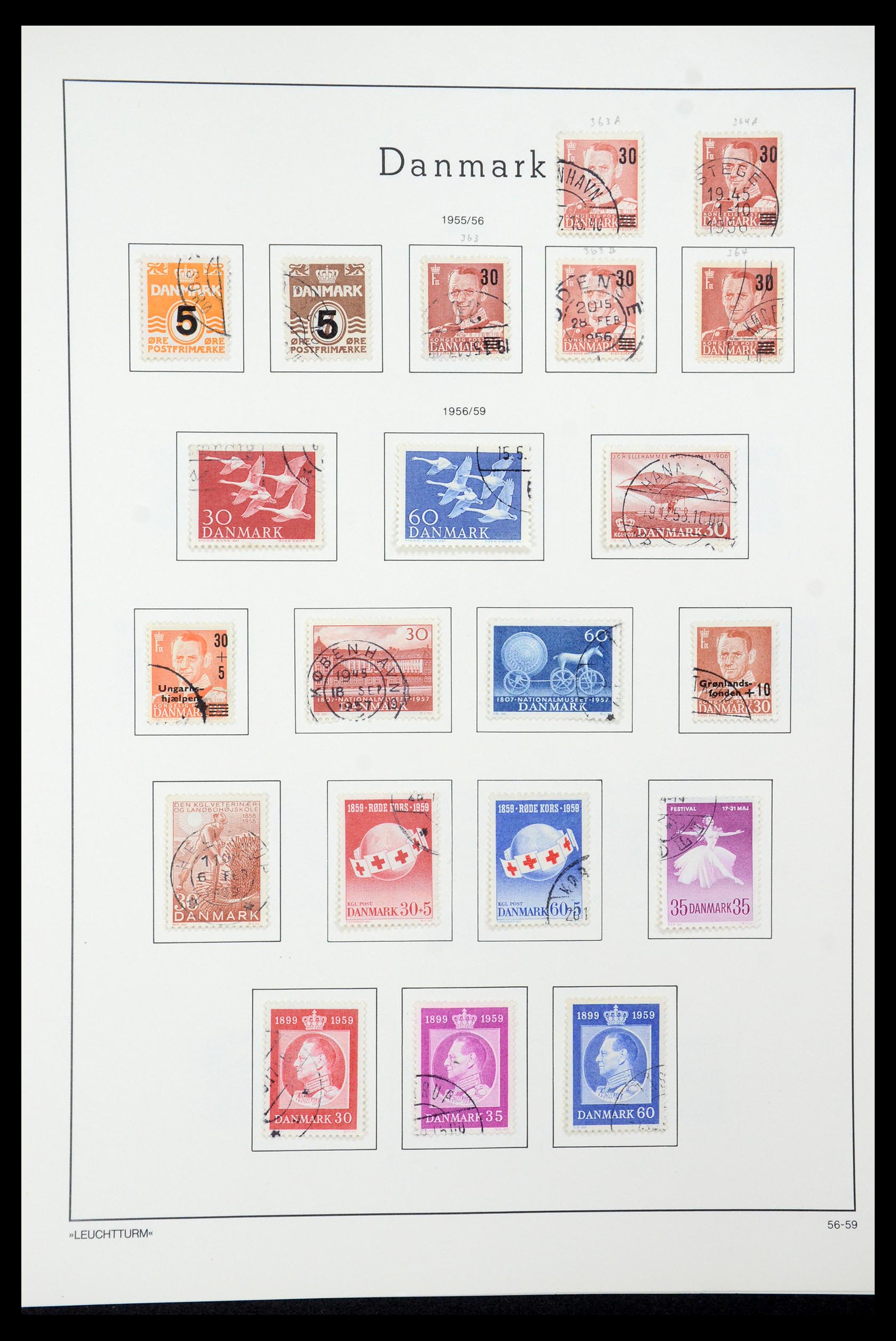 35506 025 - Postzegelverzameling 35506 Denemarken 1851-1997.