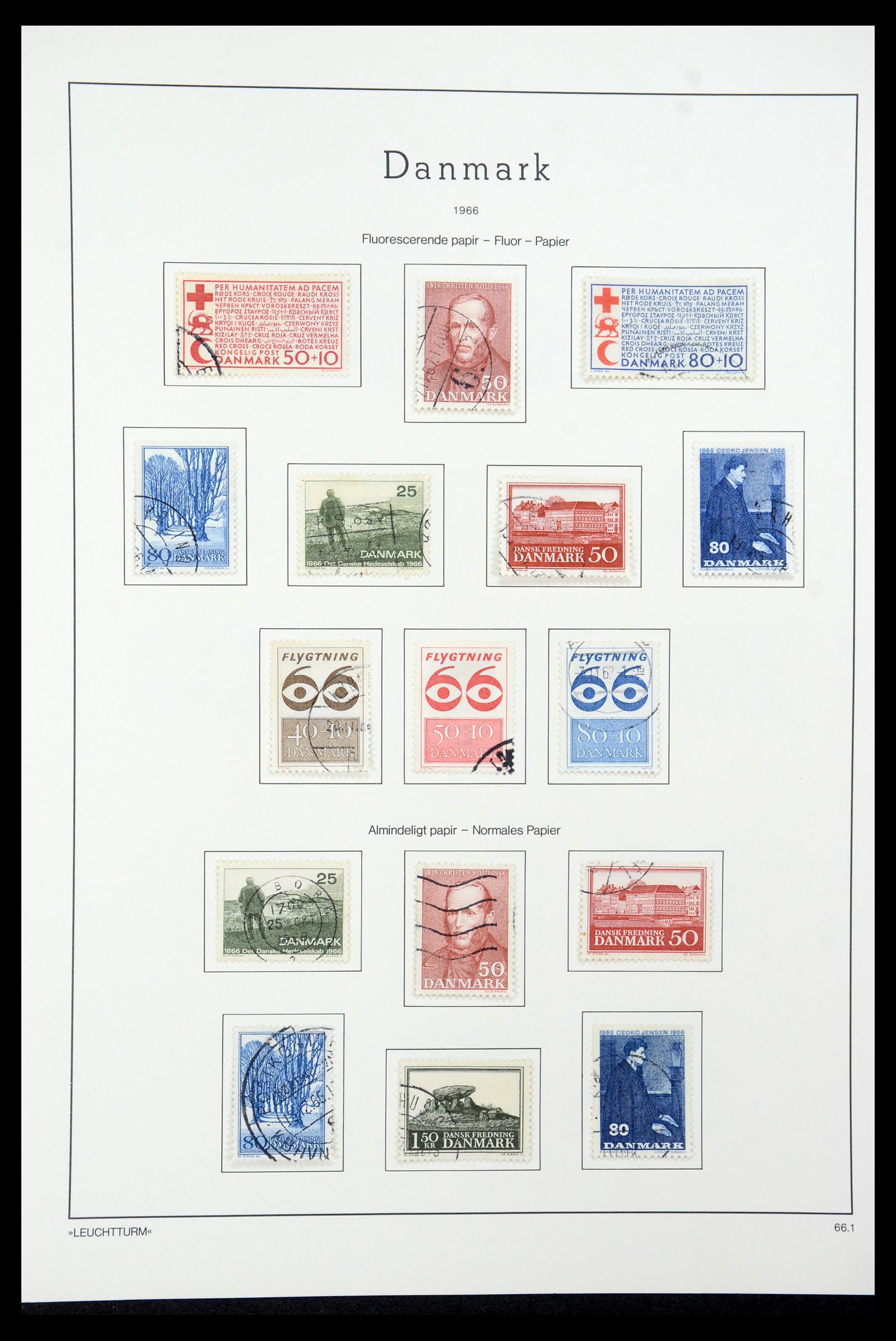 35506 033 - Postzegelverzameling 35506 Denemarken 1851-1997.