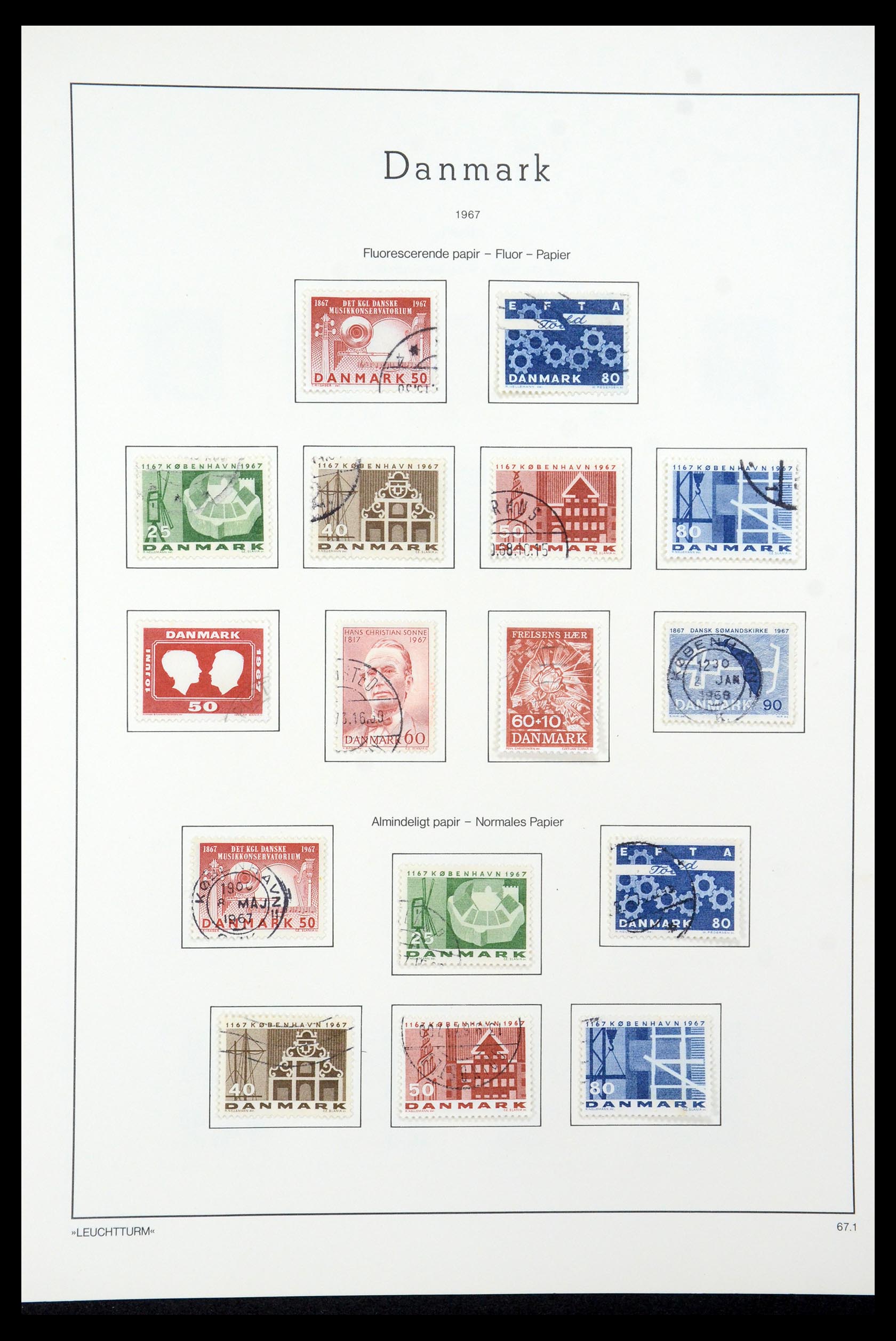 35506 034 - Postzegelverzameling 35506 Denemarken 1851-1997.