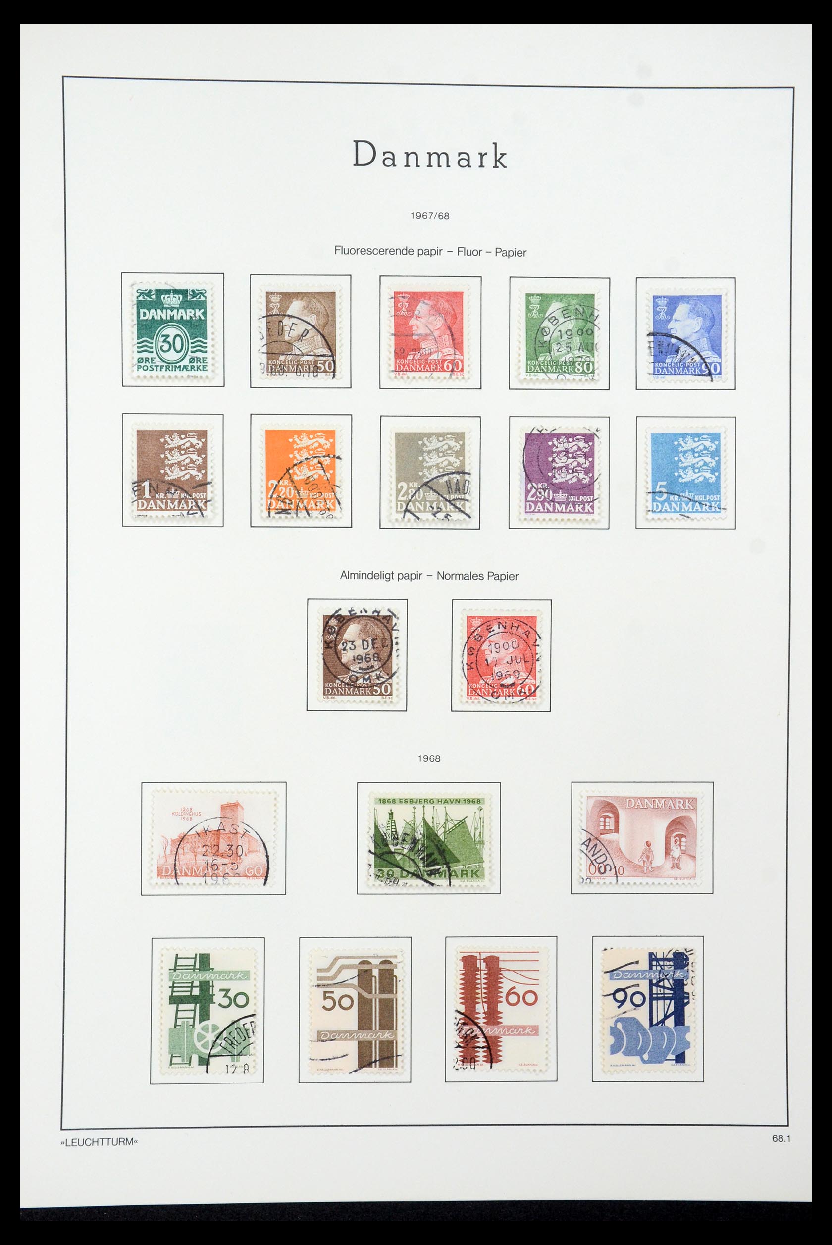 35506 035 - Postzegelverzameling 35506 Denemarken 1851-1997.