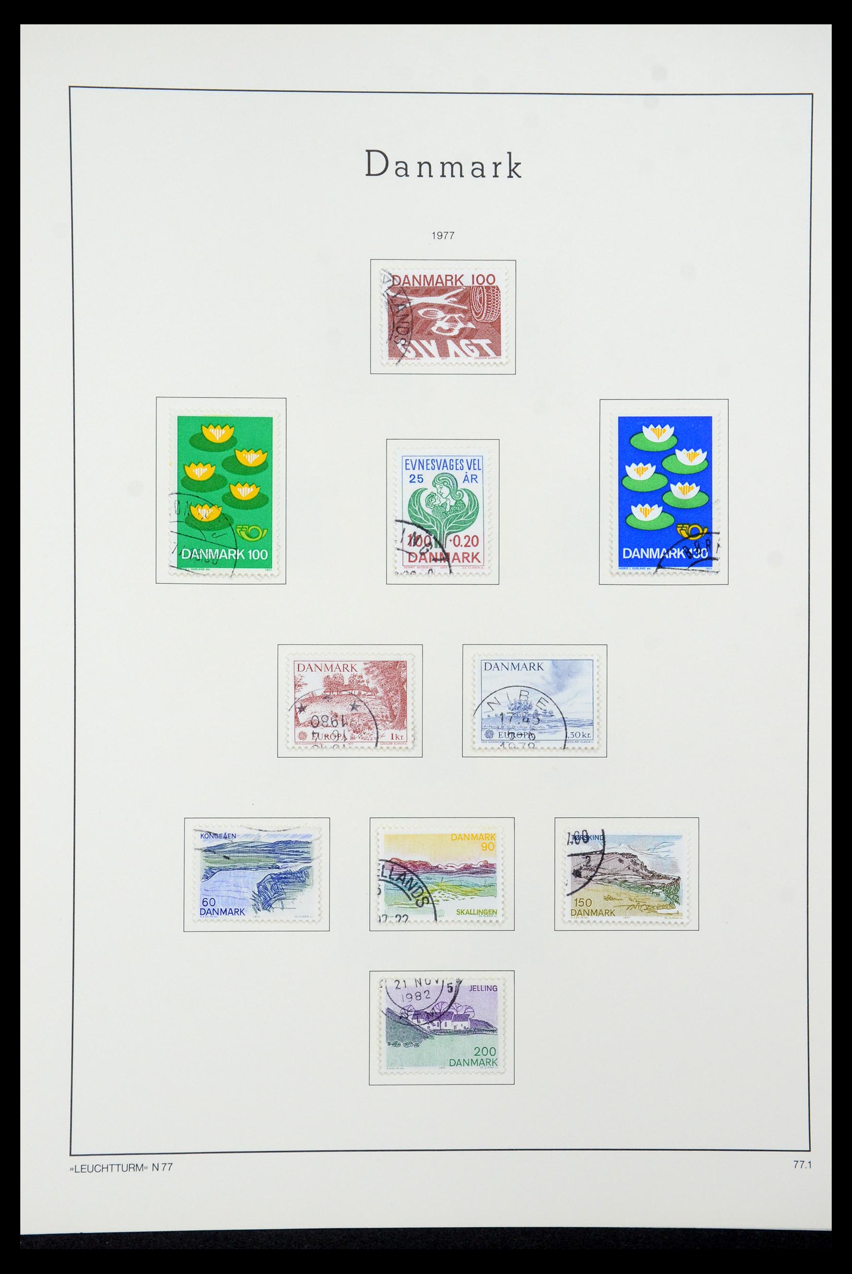 35506 052 - Postzegelverzameling 35506 Denemarken 1851-1997.
