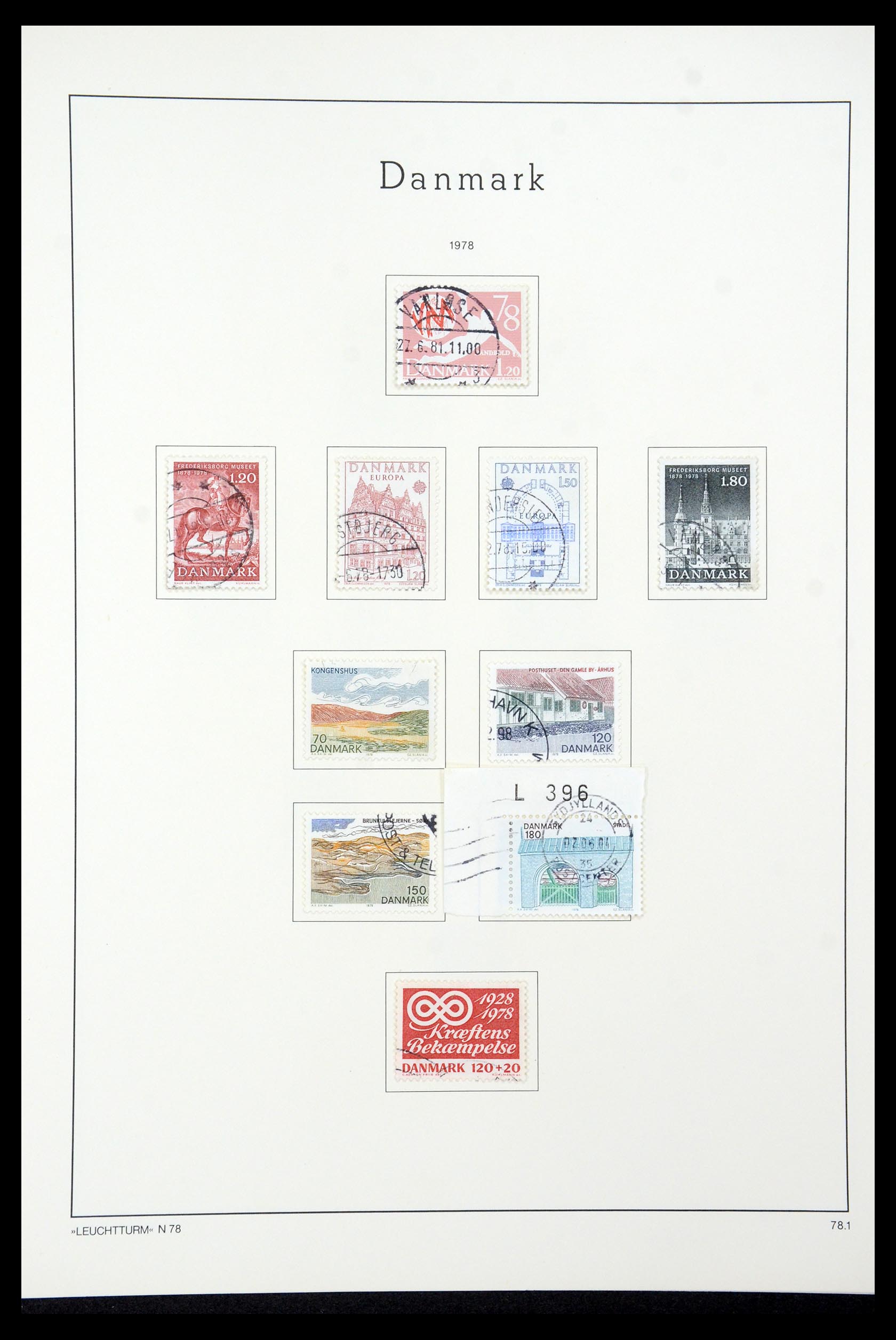 35506 054 - Postzegelverzameling 35506 Denemarken 1851-1997.