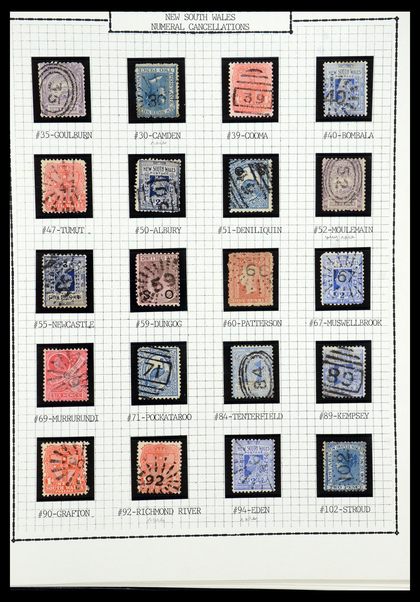 35507 002 - Postzegelverzameling 35507 Australische Staten stempels 1859-1899.