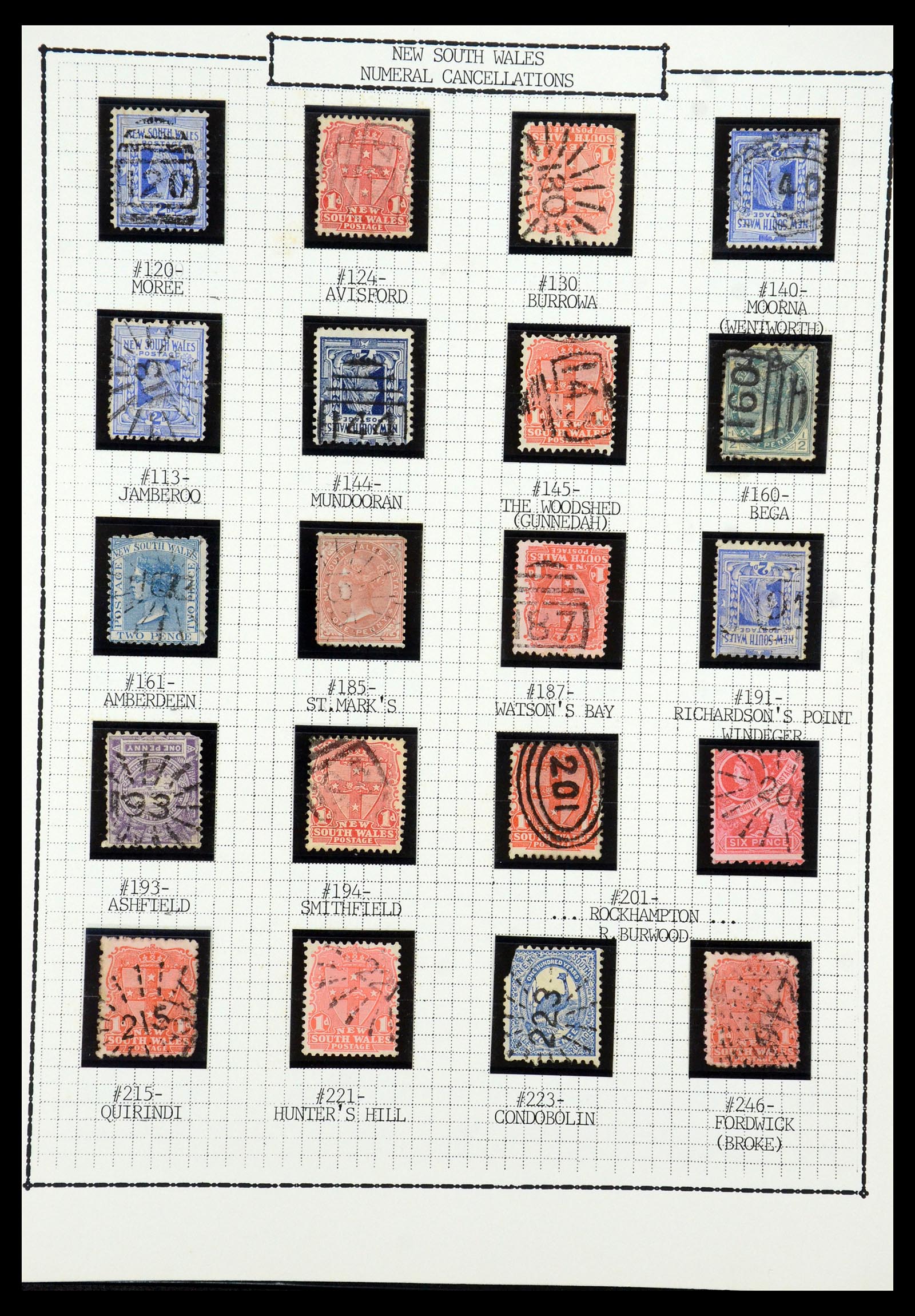 35507 003 - Postzegelverzameling 35507 Australische Staten stempels 1859-1899.