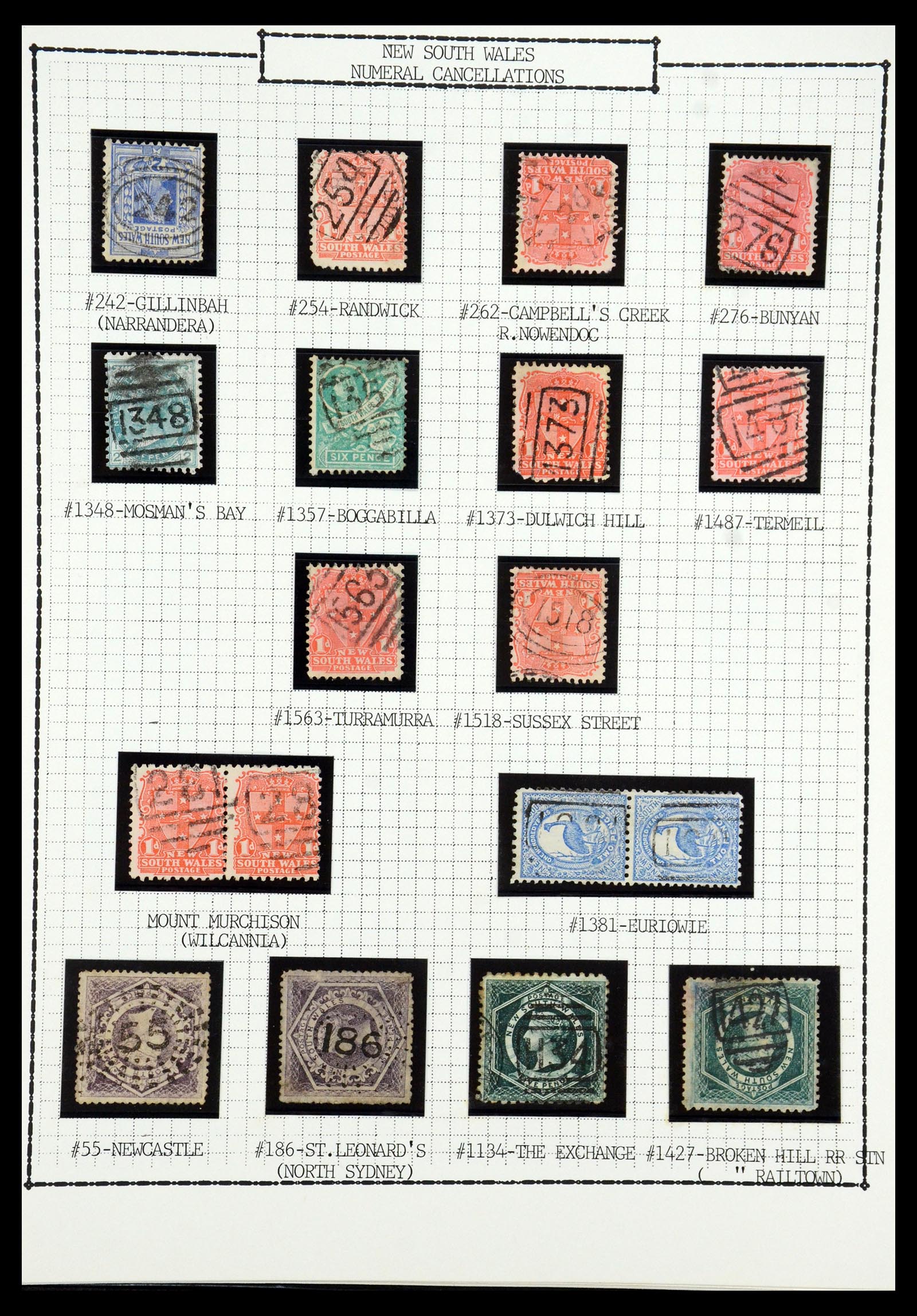 35507 006 - Stamp Collection 35507 Australian States cancels 1859-1899.
