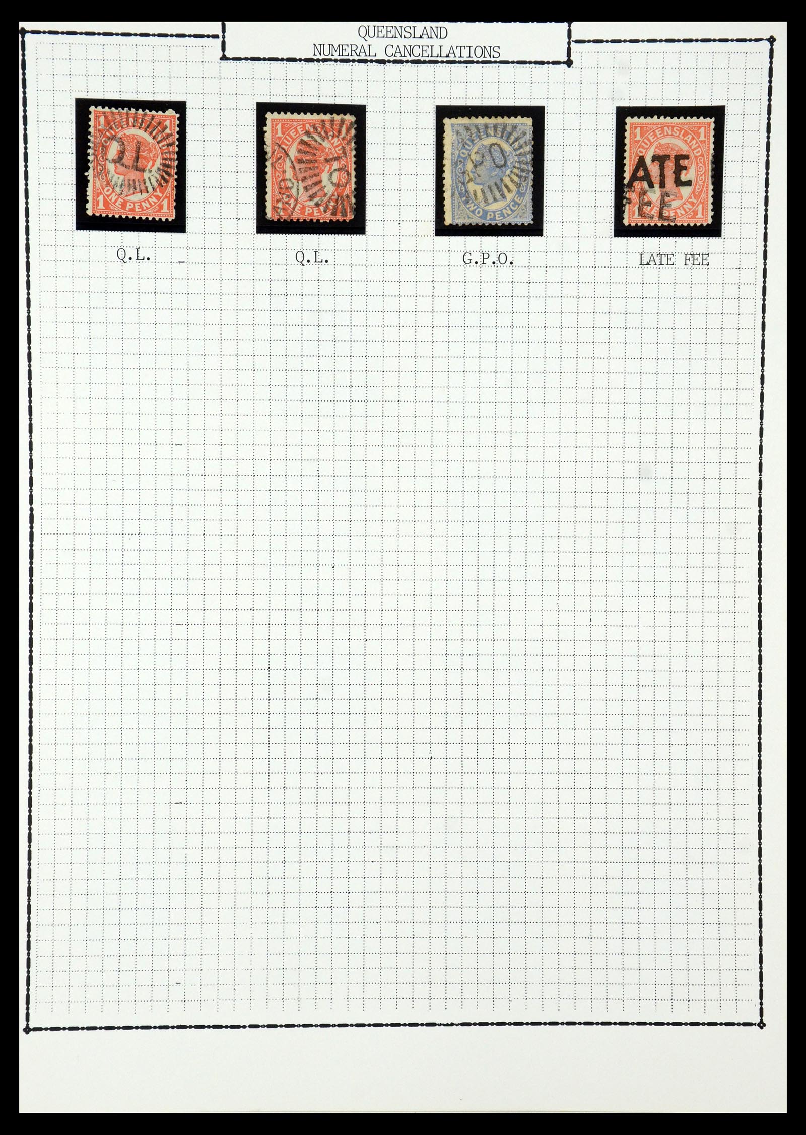 35507 009 - Postzegelverzameling 35507 Australische Staten stempels 1859-1899.