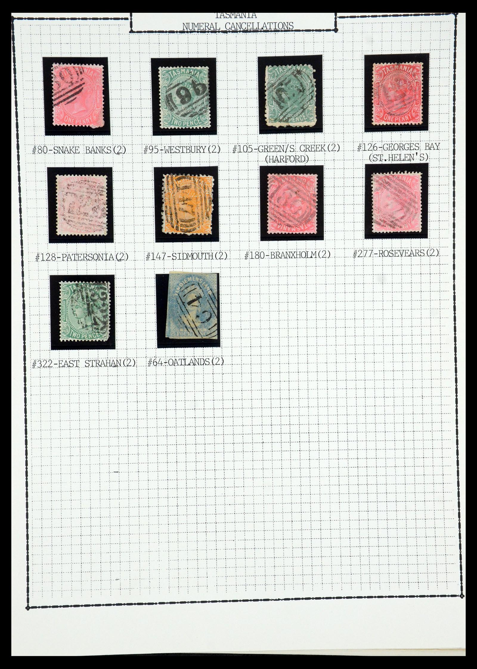 35507 011 - Stamp Collection 35507 Australian States cancels 1859-1899.