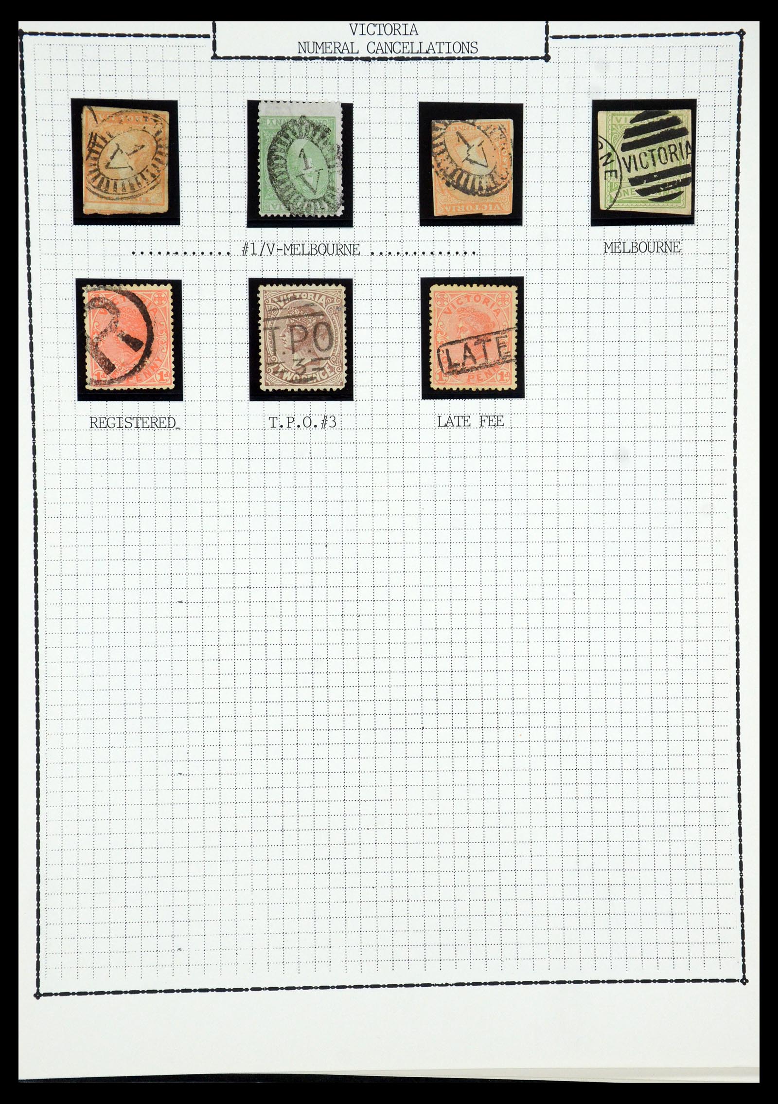 35507 019 - Postzegelverzameling 35507 Australische Staten stempels 1859-1899.