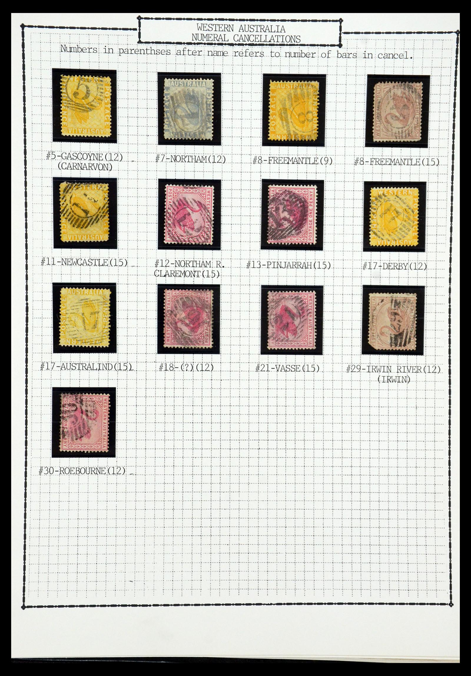 35507 020 - Stamp Collection 35507 Australian States cancels 1859-1899.
